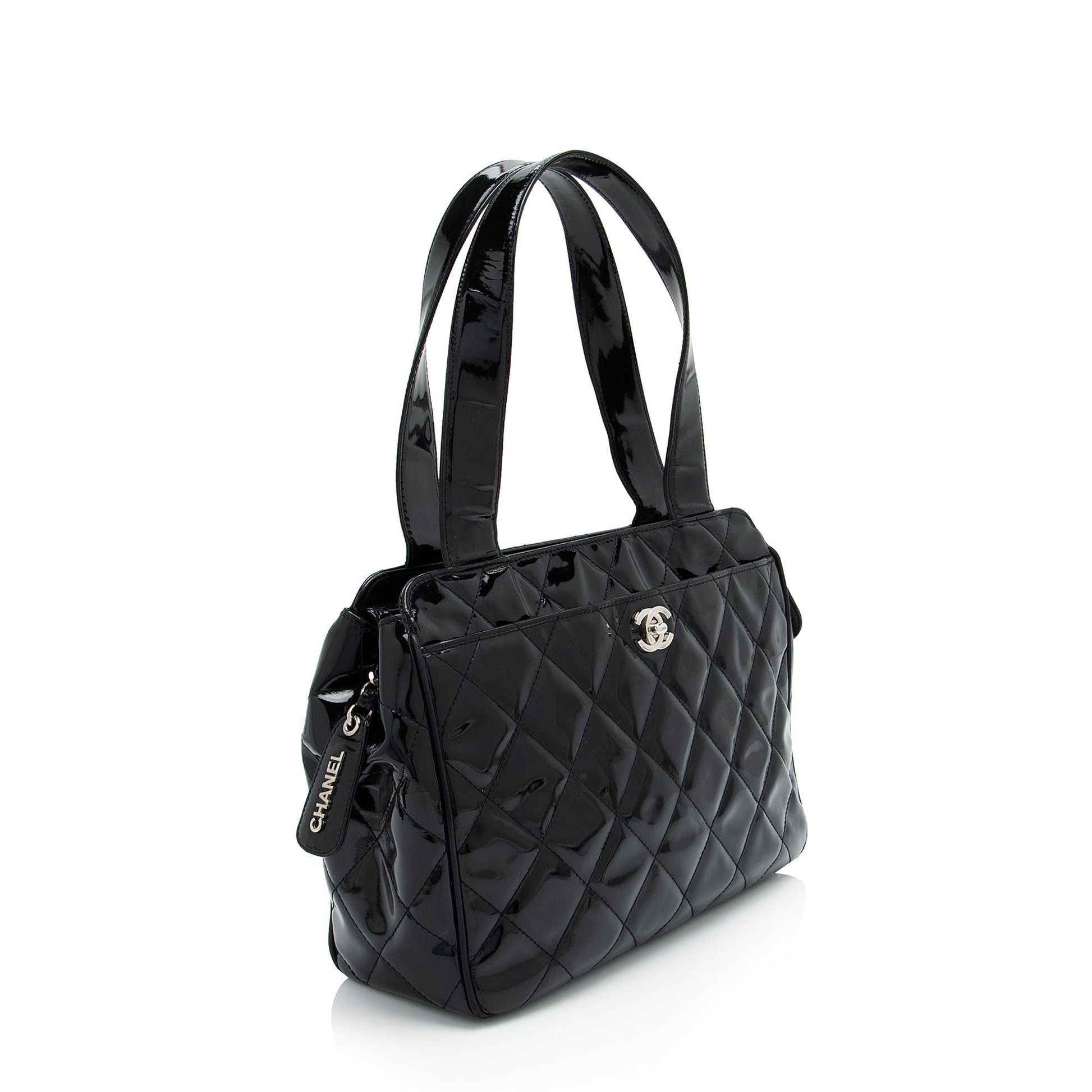 Chanel Patent CC Bowling SHF-S9yHE9 Leather Handbag
