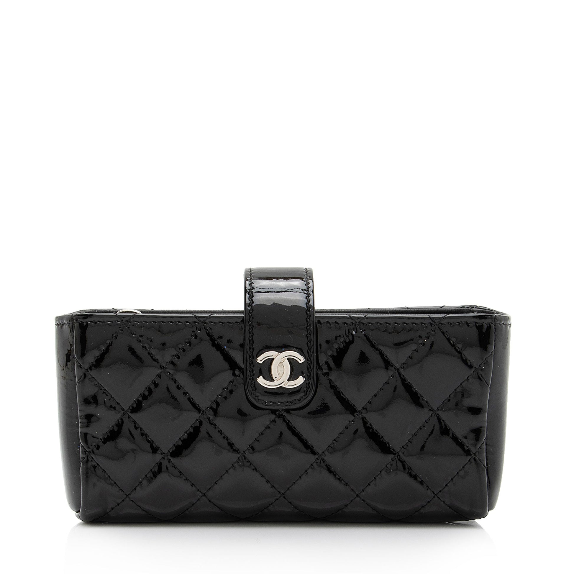 Chanel Patent CC O- Phone SHF-VW0S2O Leather Clutch Bag