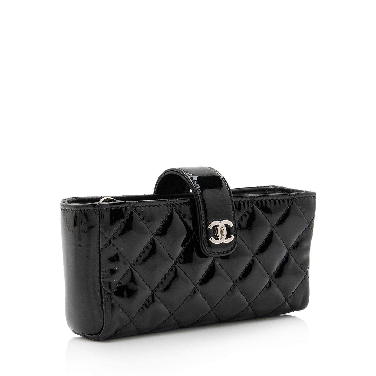 Chanel Patent CC O- Phone SHF-VW0S2O Leather Clutch Bag
