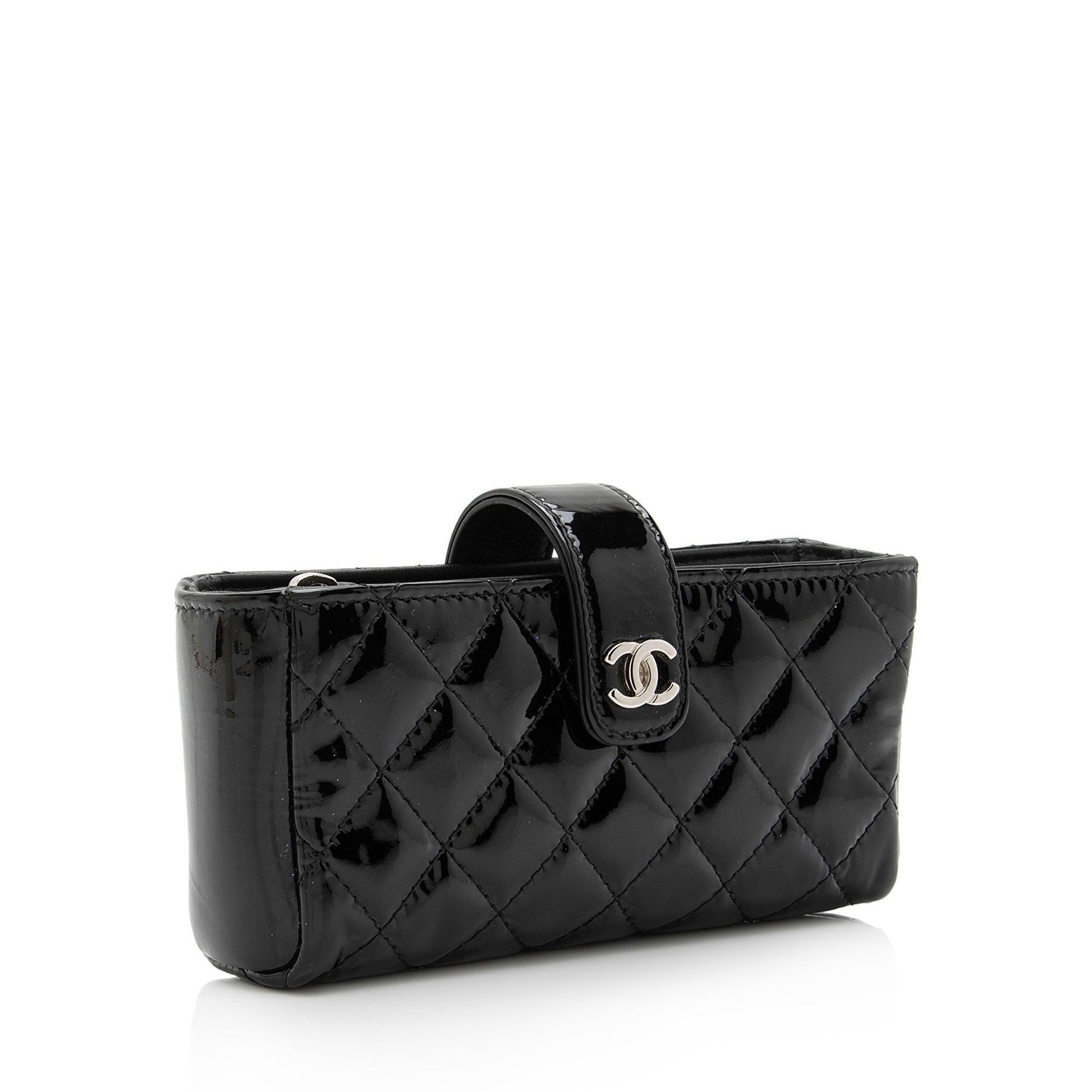 Chanel Patent CC O- Phone SHF-VW0S2O Leather Clutch Bag