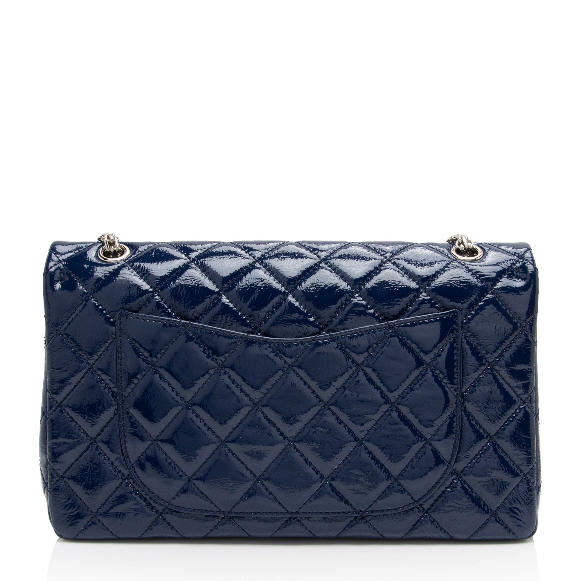 Chanel Patent Calfskin Reissue 227 Double Flap Leather Shoulder Bag