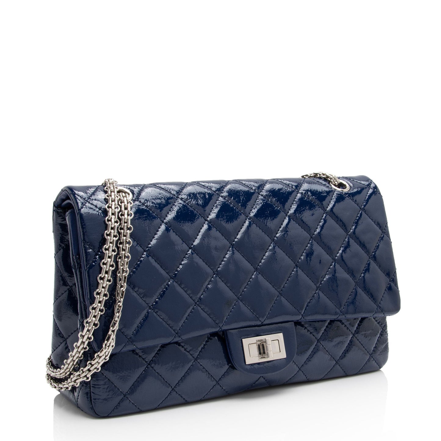 Chanel Patent Calfskin Reissue 227 Double Flap Leather Shoulder Bag