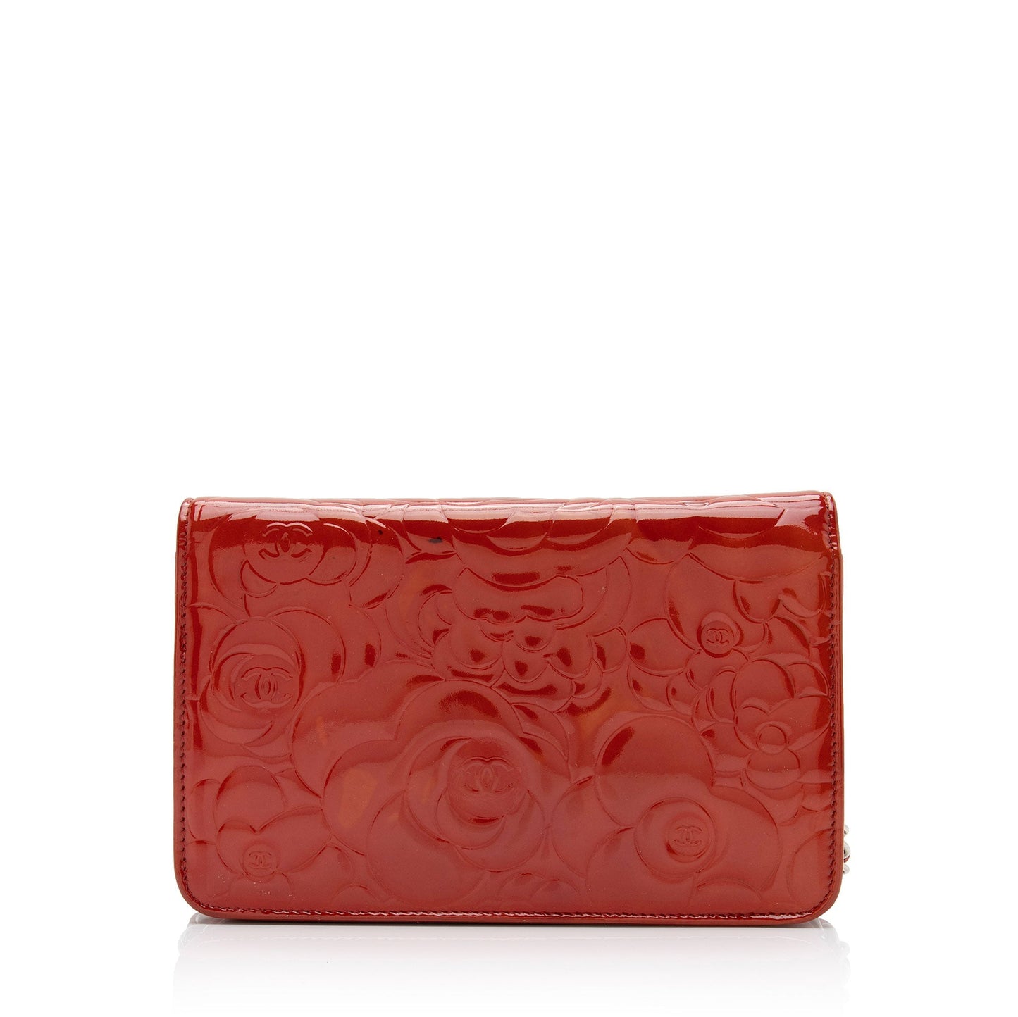 Chanel Patent Camellia on SHF-nIpb70 Leather Wallet Case