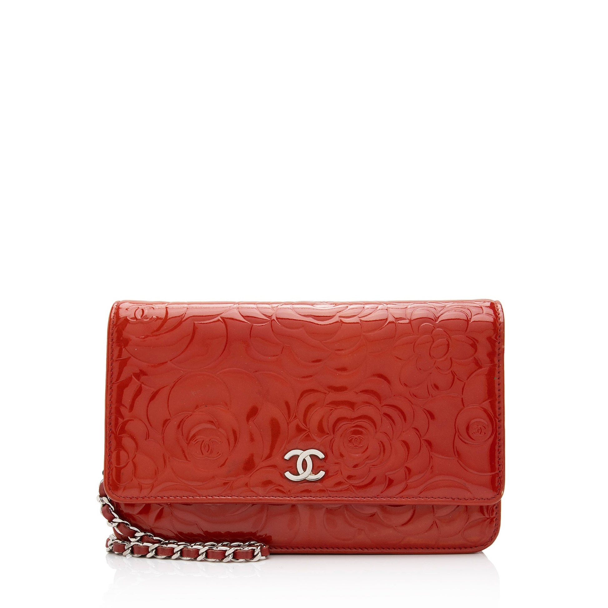 Chanel Patent Camellia on SHF-nIpb70 Leather Wallet Case