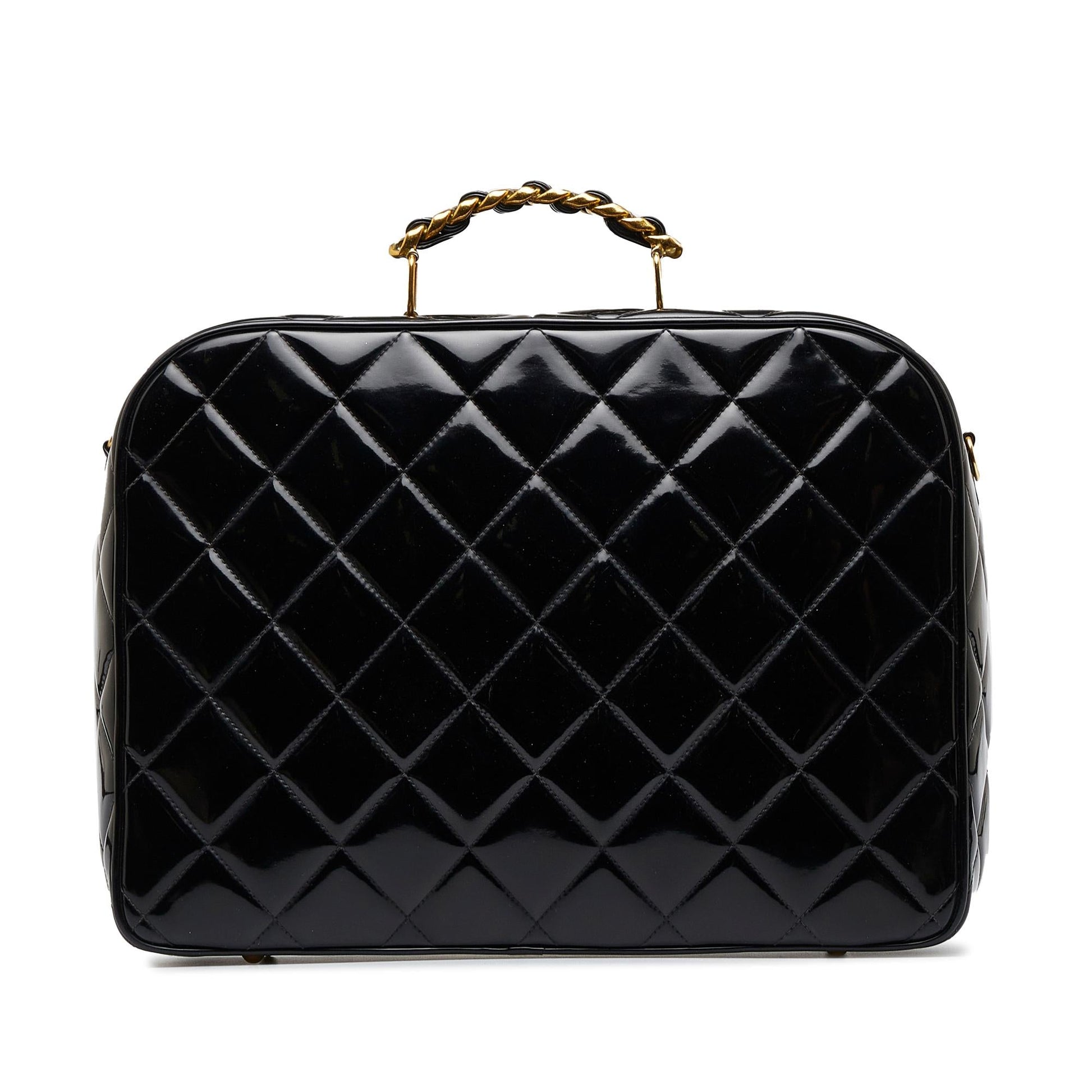 Chanel Patent Lunch Box SHG-Jo8ecE Leather Handbag