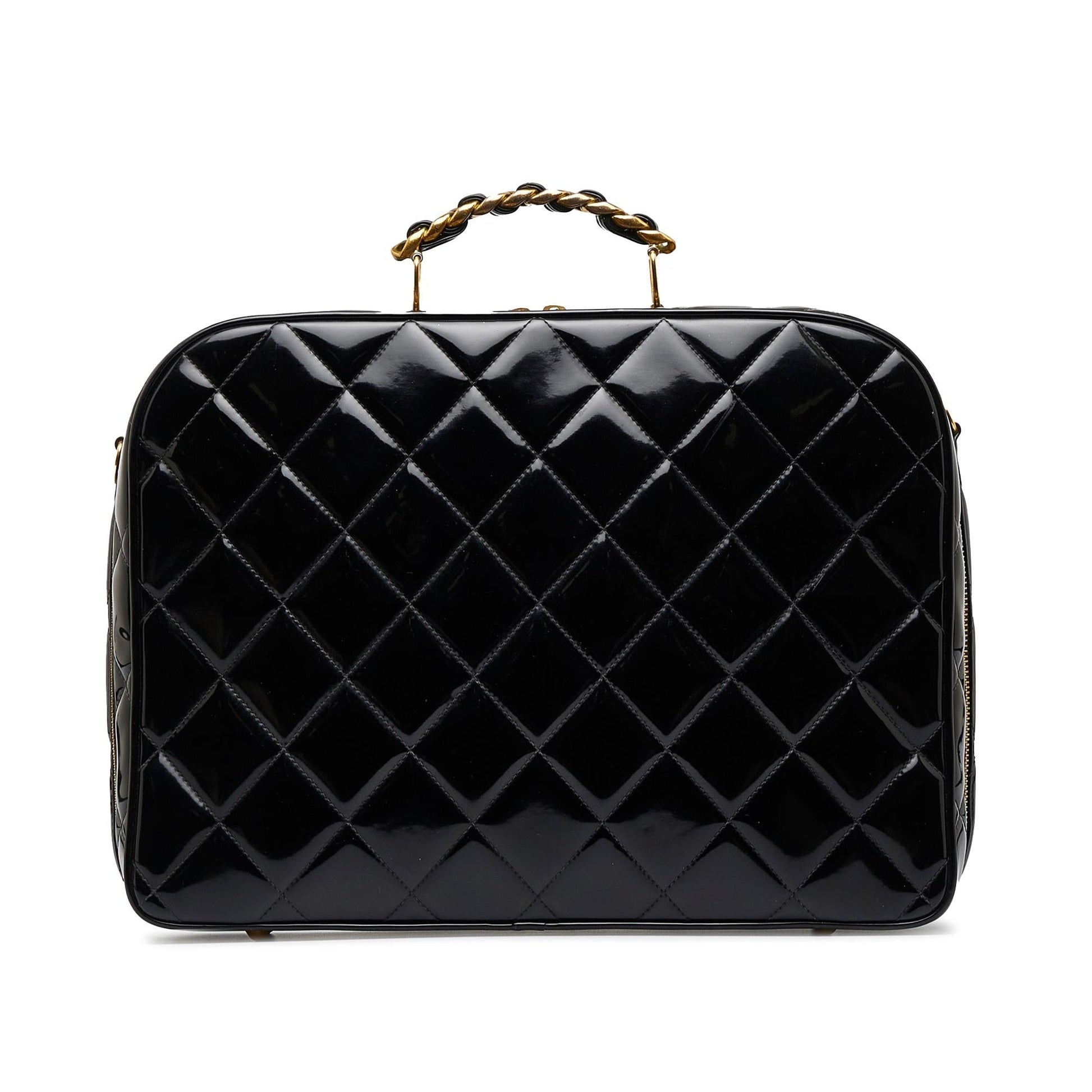 Chanel Patent Lunch Box SHG-Jo8ecE Leather Handbag