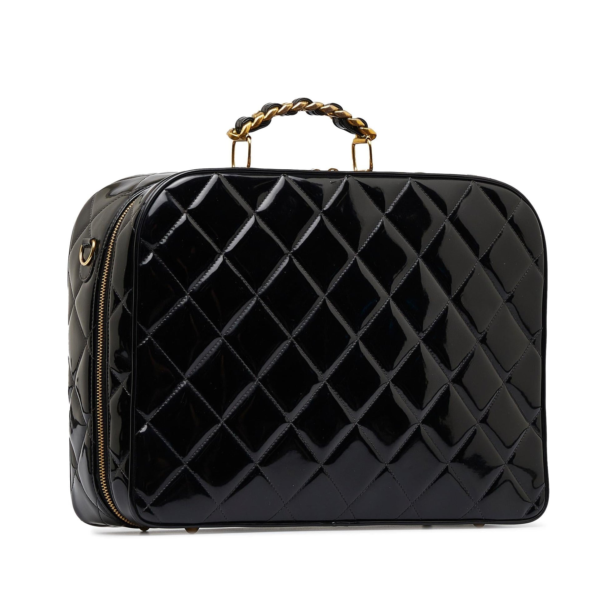 Chanel Patent Lunch Box SHG-Jo8ecE Leather Handbag