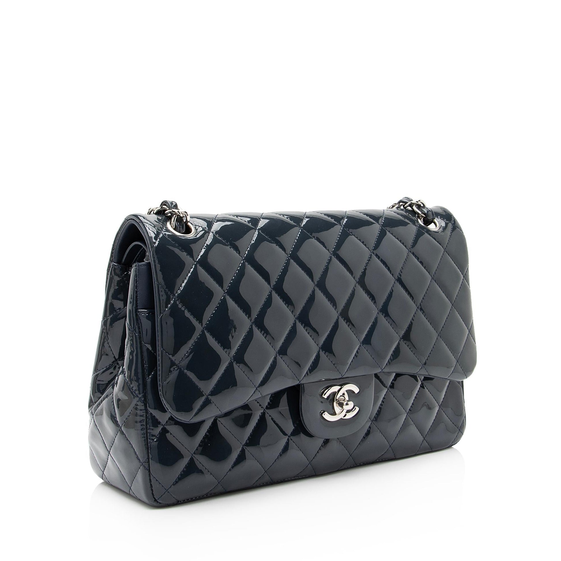 Chanel Patent Classic Jumbo Double Flap SHF Leather Shoulder Bag 3