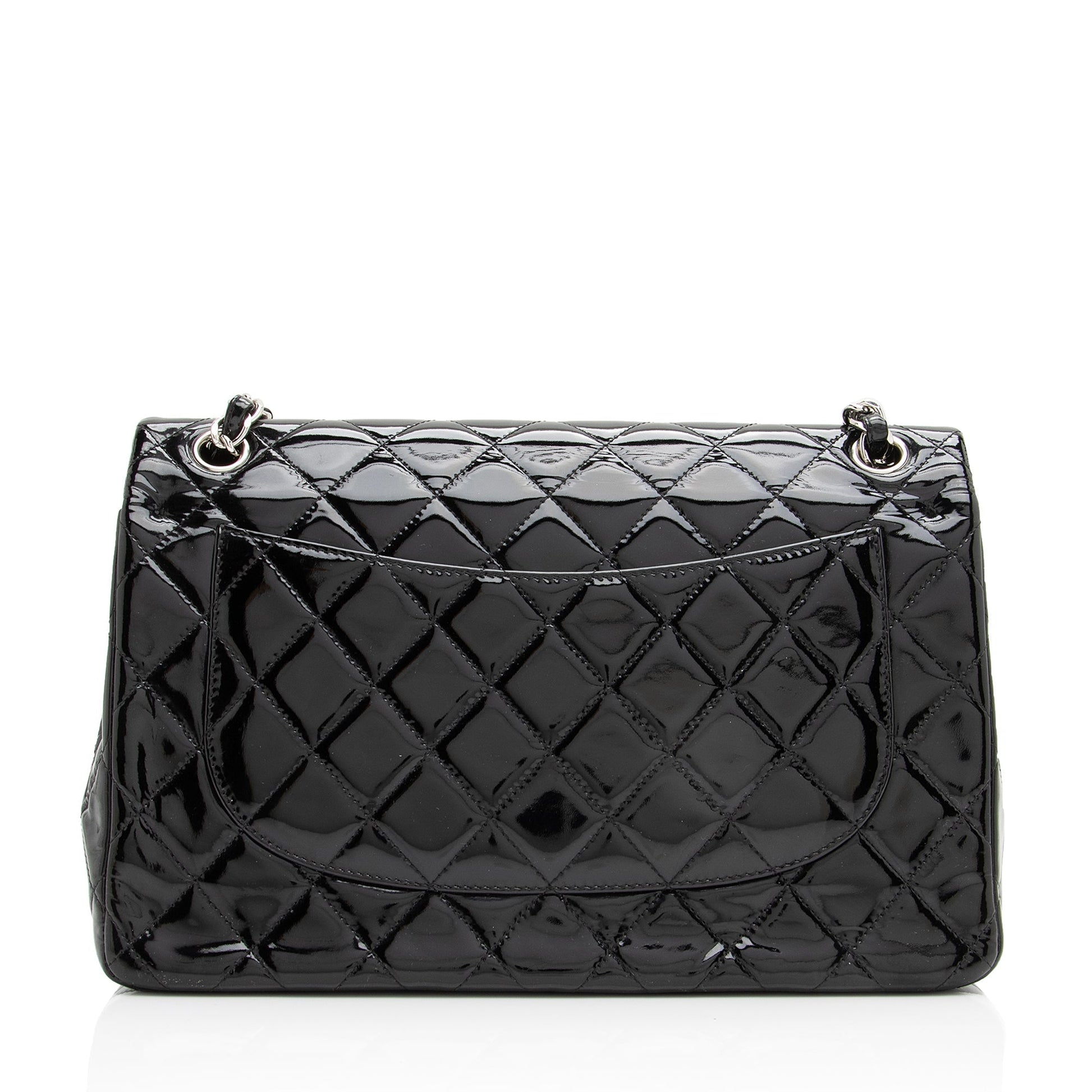 Chanel Patent Classic Jumbo Double Flap SHF Leather Shoulder Bag 4