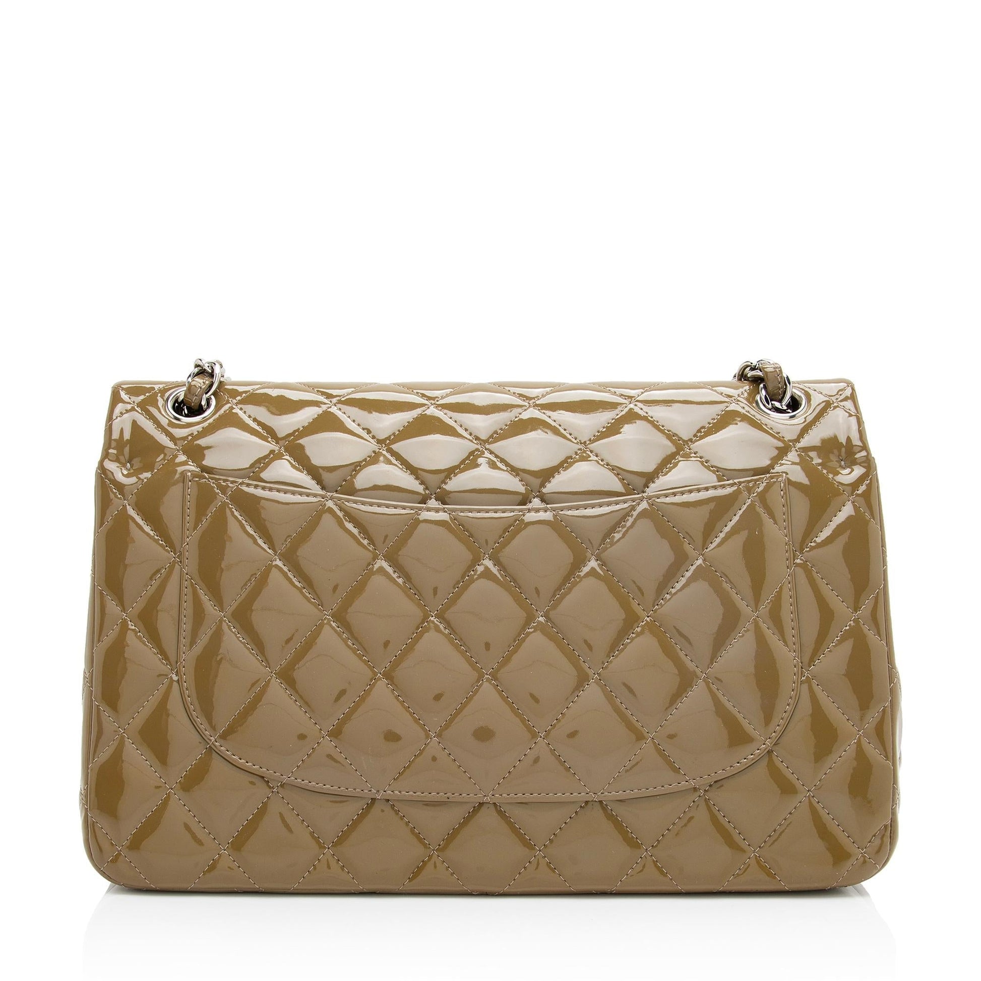 Chanel Patent Classic Jumbo Double Flap SHF-PkdZxO Leather Shoulder Bag