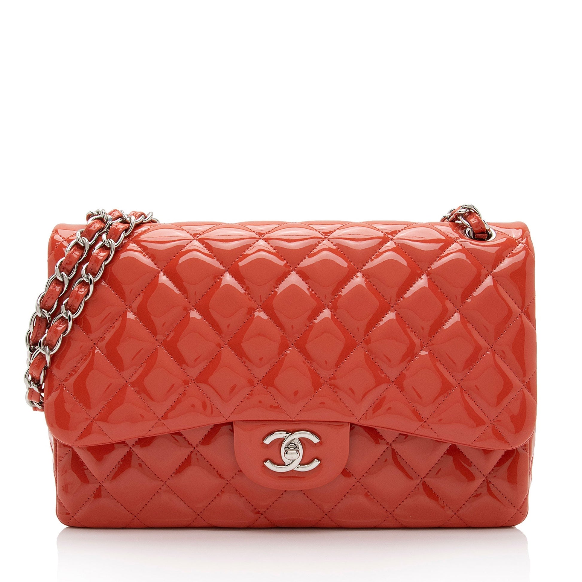 Chanel Patent Classic Jumbo Double Flap SHF-uTsbhj Leather Shoulder Bag