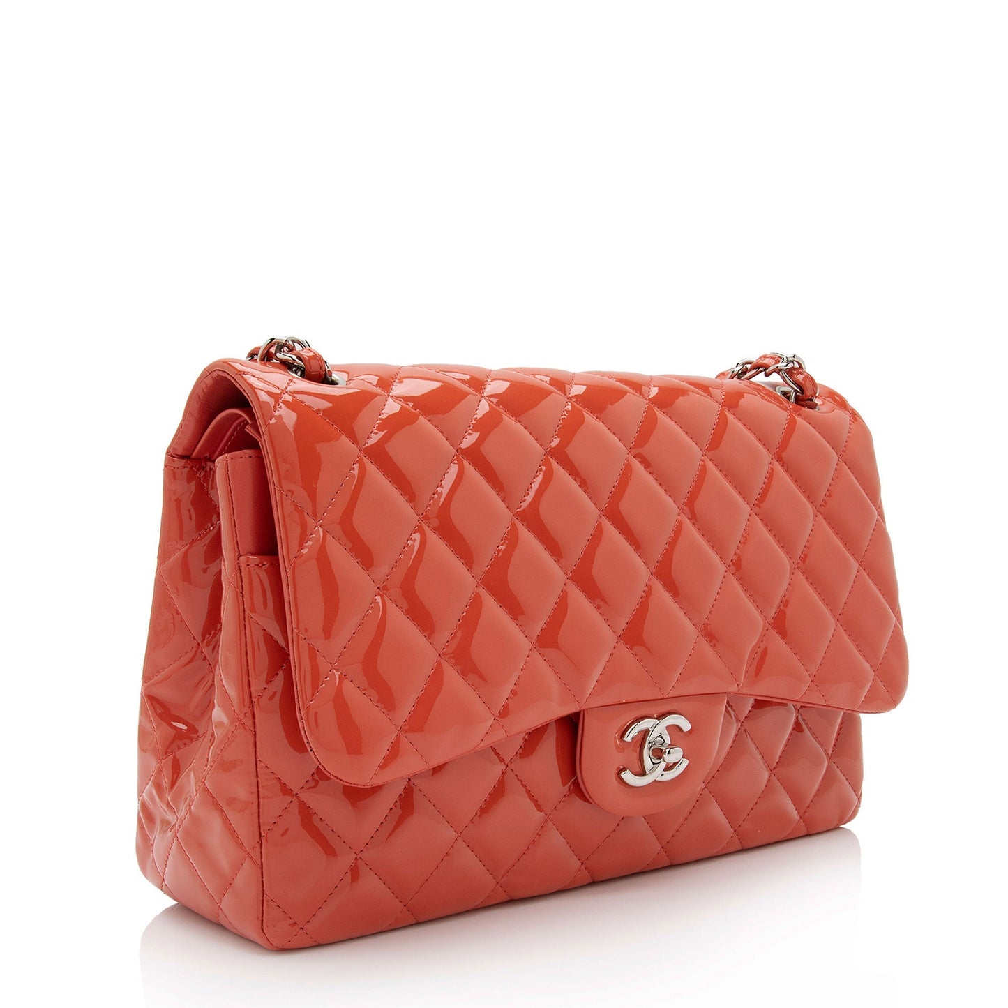 Chanel Patent Classic Jumbo Double Flap SHF-uTsbhj Leather Shoulder Bag