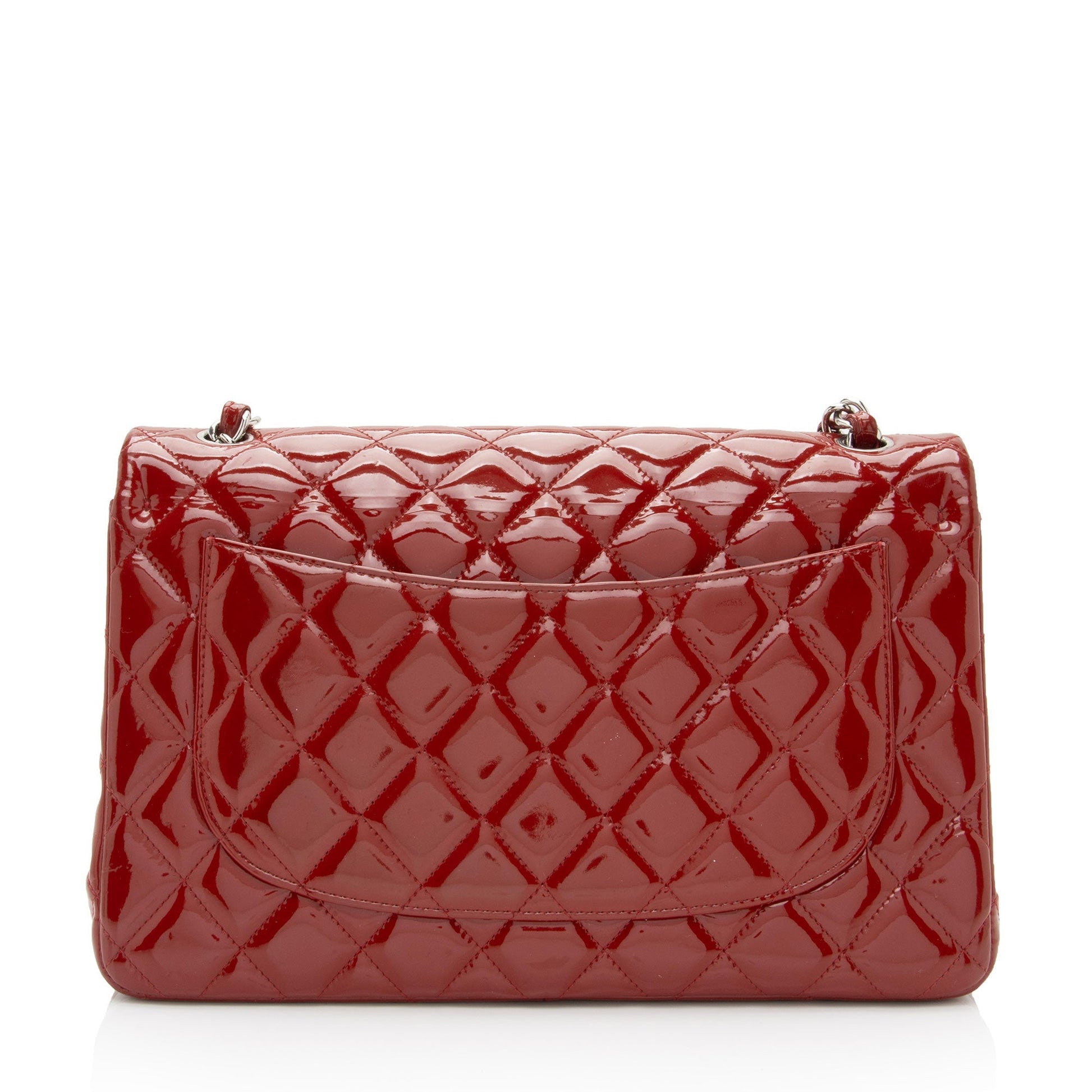 Chanel Patent Classic Jumbo Double Flap SHF-Sit8OS Leather Shoulder Bag
