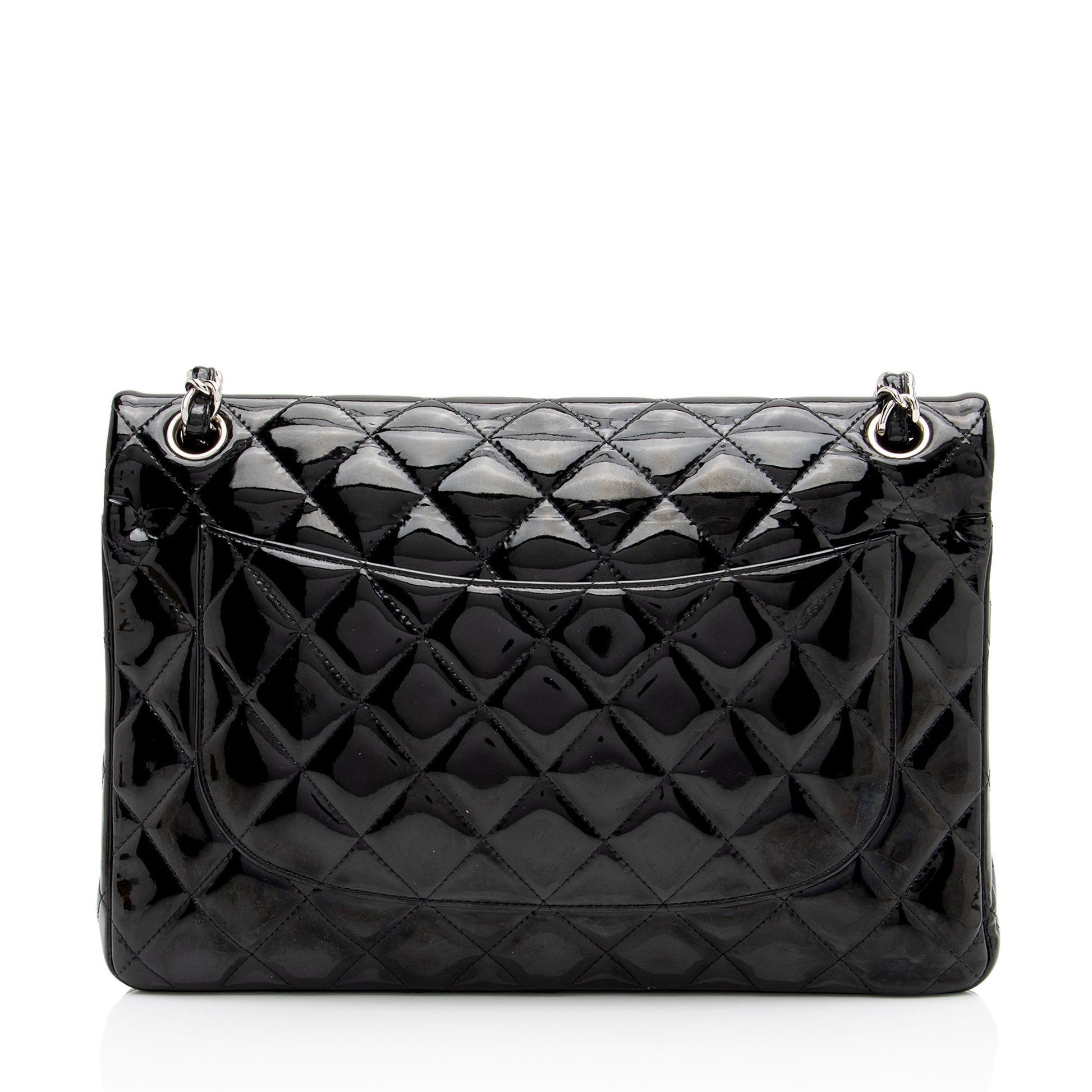 Chanel Patent Classic Jumbo Double Flap SHF-lMNM0P Leather Shoulder Bag