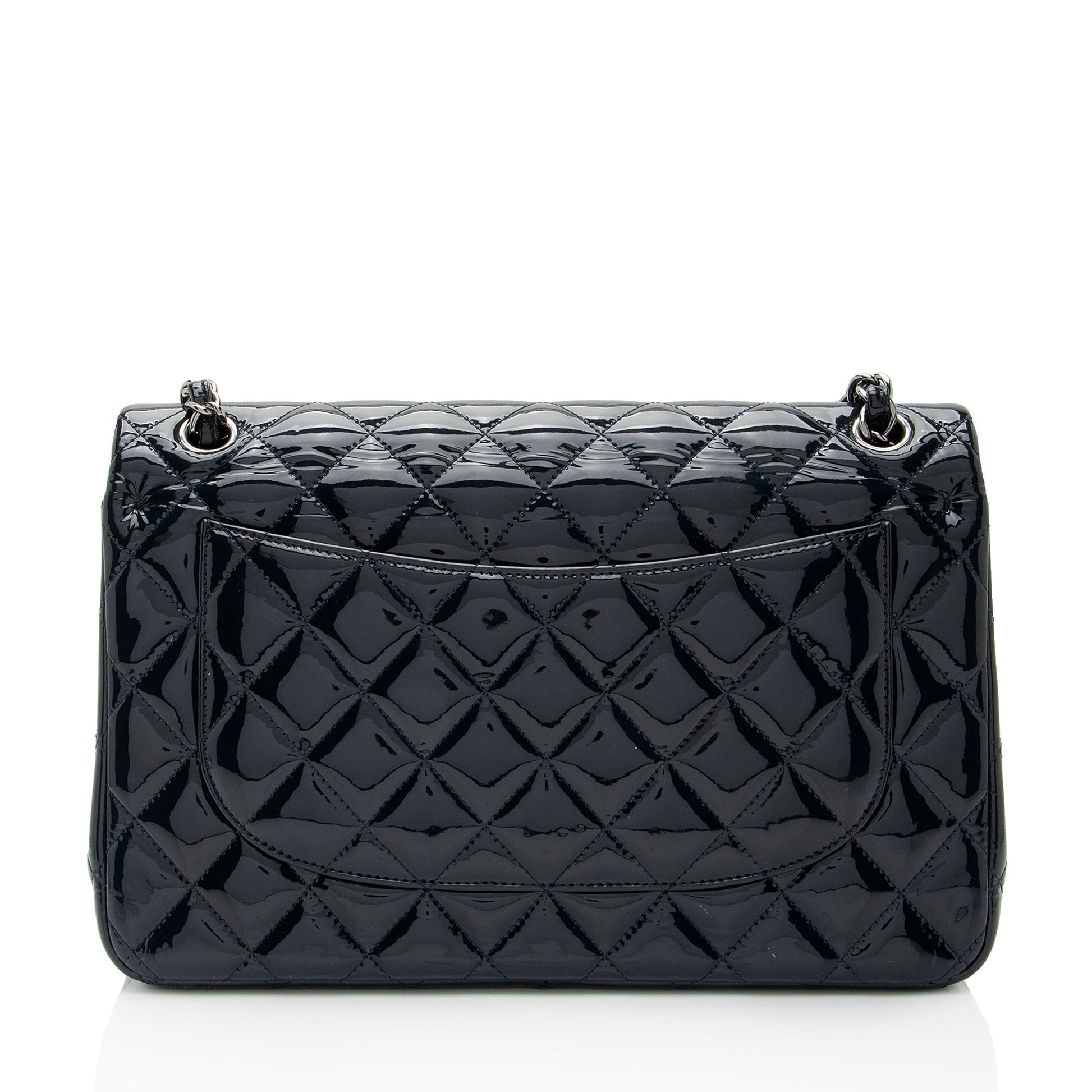 Chanel Patent Classic Jumbo Double Flap SHF-Ye66Rb Leather Shoulder Bag