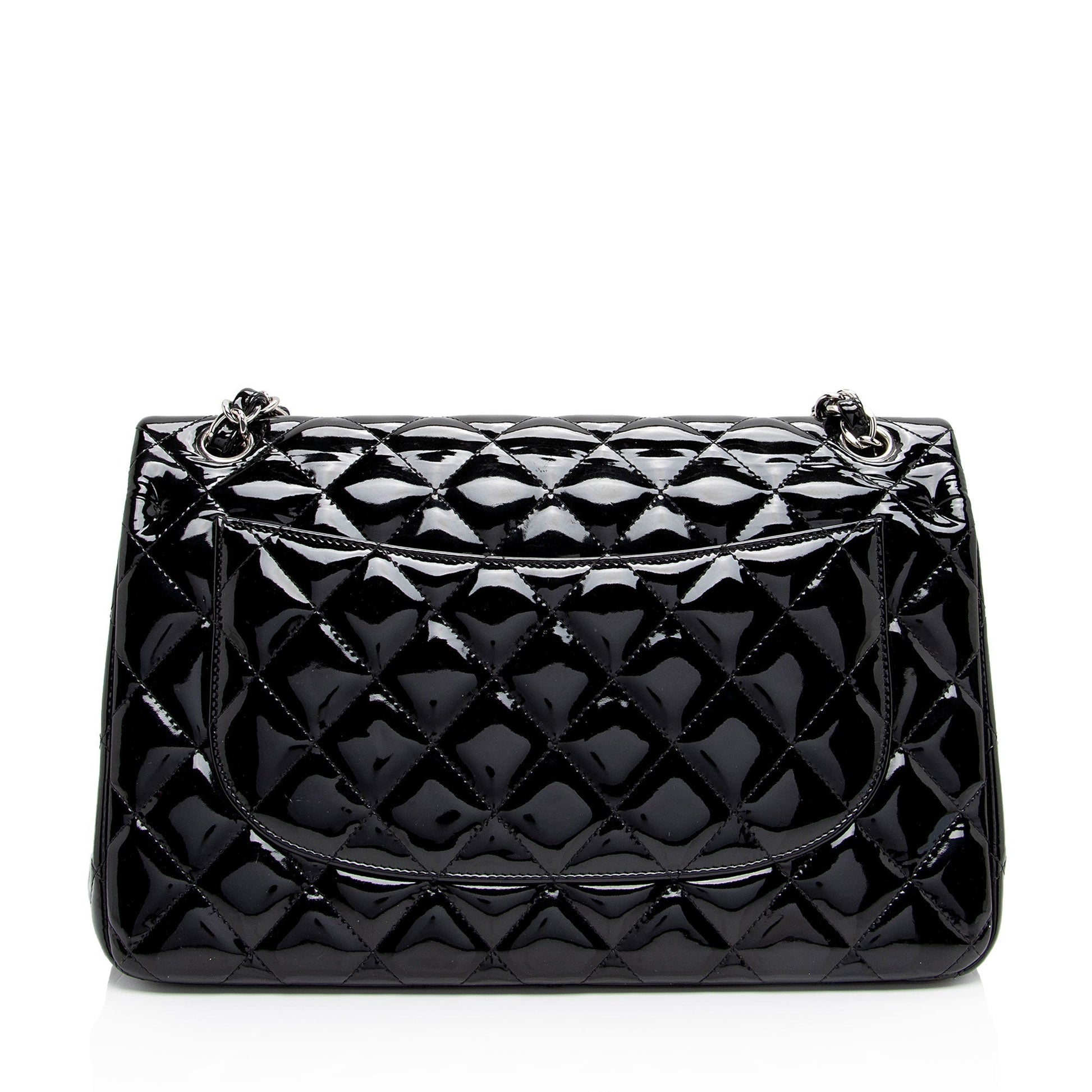 Chanel Patent Classic Jumbo Double Flap SHF-zuaFhW Leather Shoulder Bag