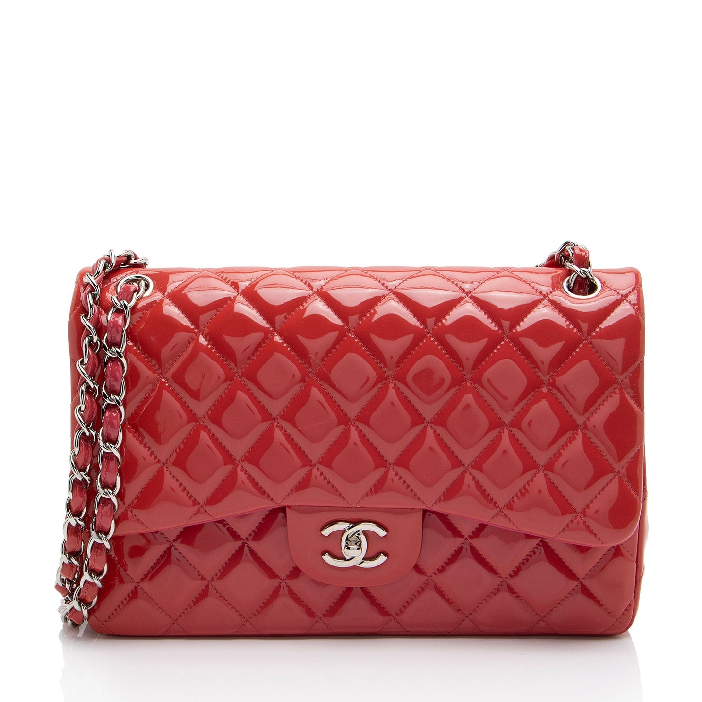 Chanel Patent Classic Jumbo Double Flap SHF-2aeN2O Leather Shoulder Bag