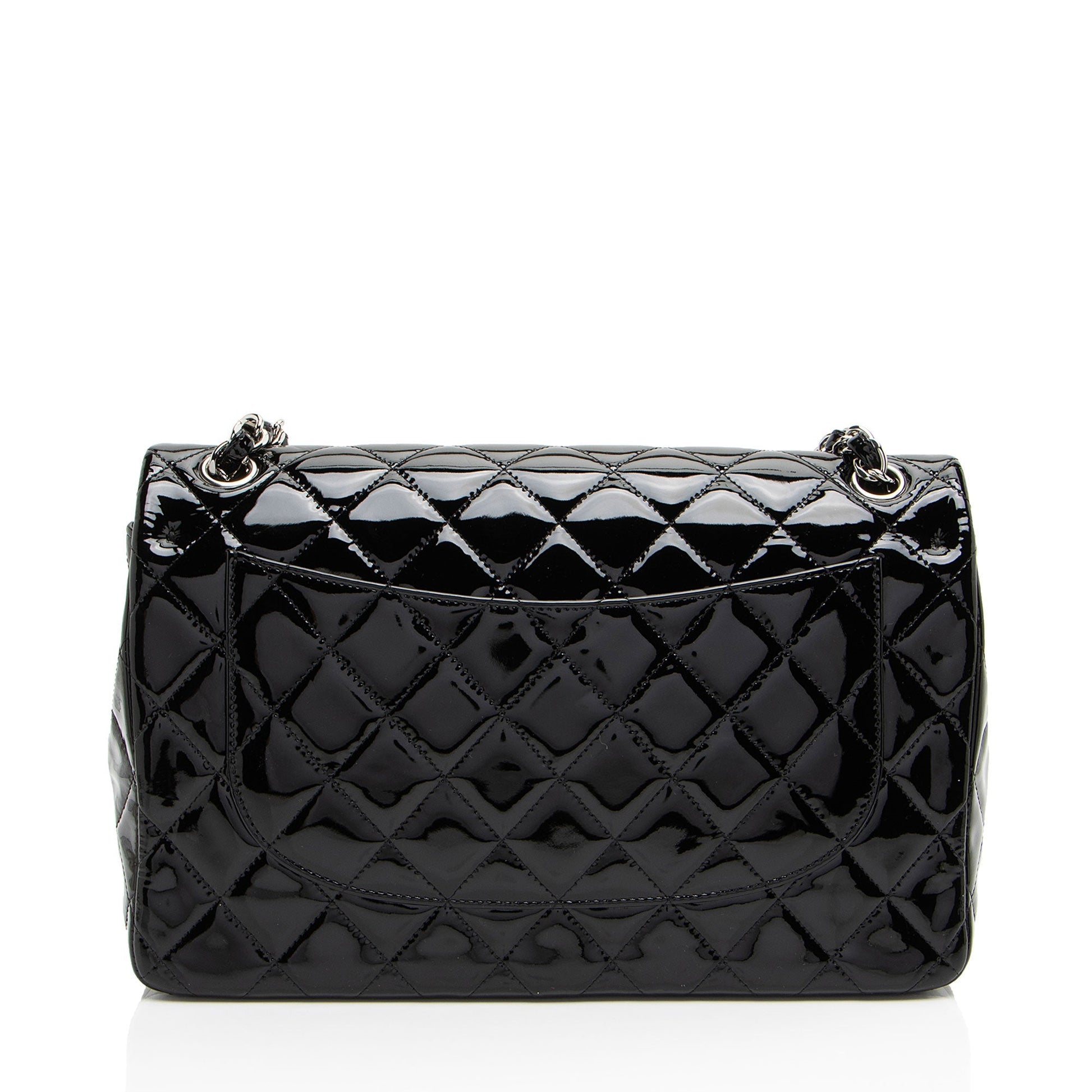 Chanel Patent Classic Jumbo Double Flap Leather Shoulder Bag
