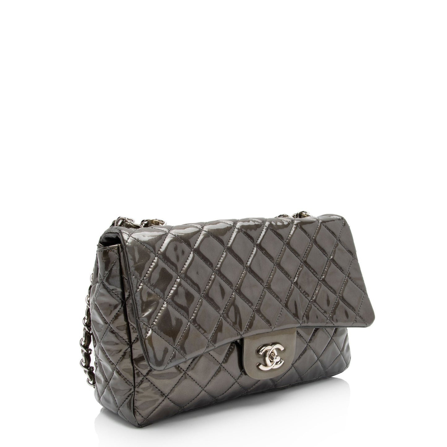 Chanel Patent Classic Jumbo Single Flap SHF-j2Ye52 Leather Shoulder Bag