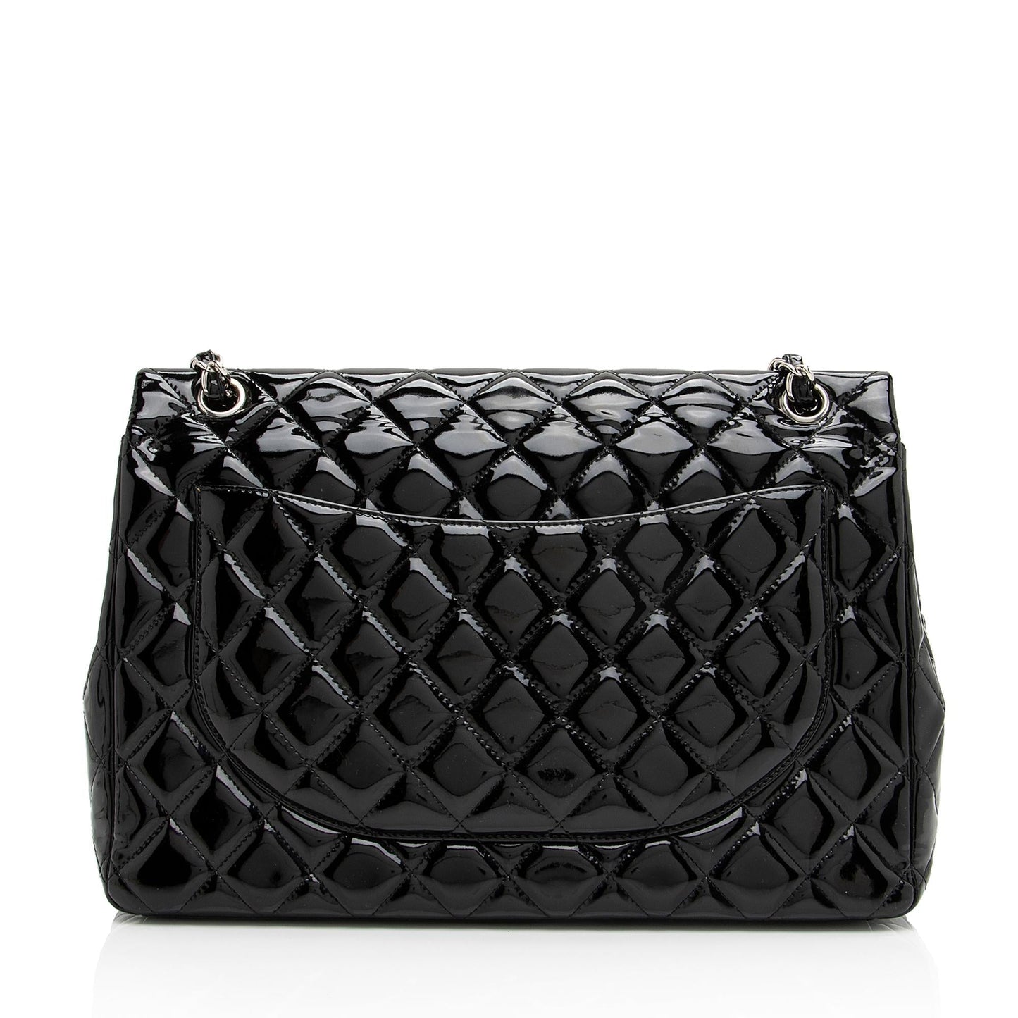 Chanel Patent Classic Maxi Double Flap SHF Leather Shoulder Bag 3