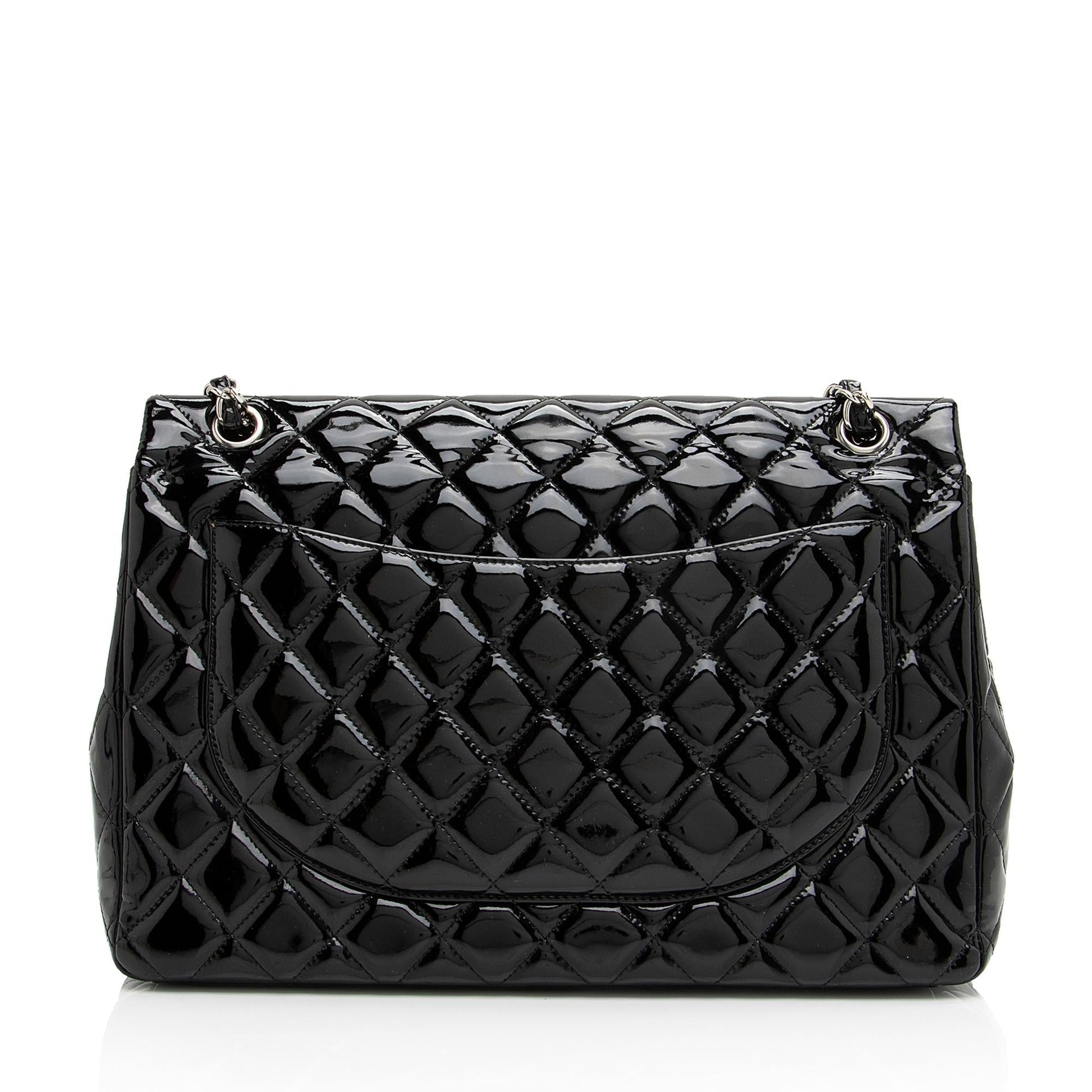 Chanel Patent Classic Maxi Double Flap SHF Leather Shoulder Bag 3