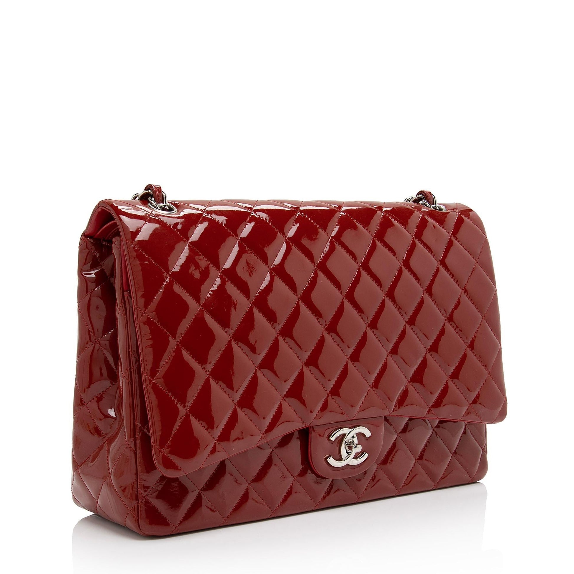 Chanel Patent Classic Maxi Double Flap SHF-g5wkOe Leather Shoulder Bag