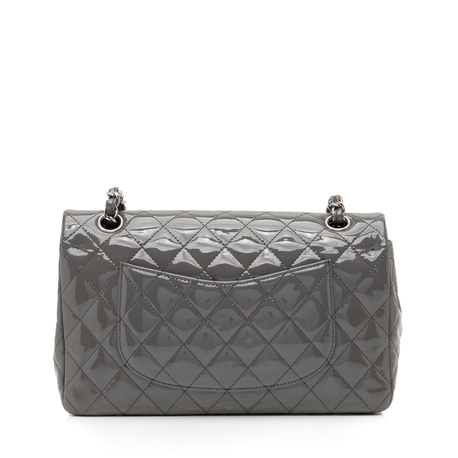 Chanel Patent Classic Double Flap SHF Leather Shoulder Bag 3