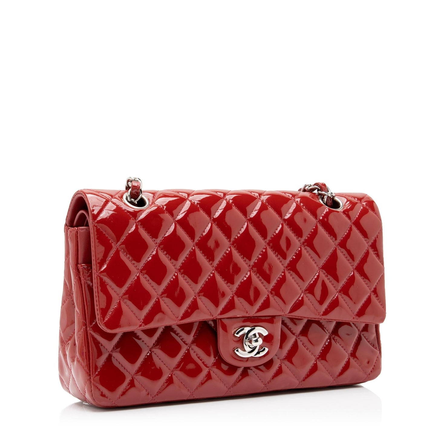 Chanel Patent Classic Double Flap SHF-93kOxH Leather Shoulder Bag