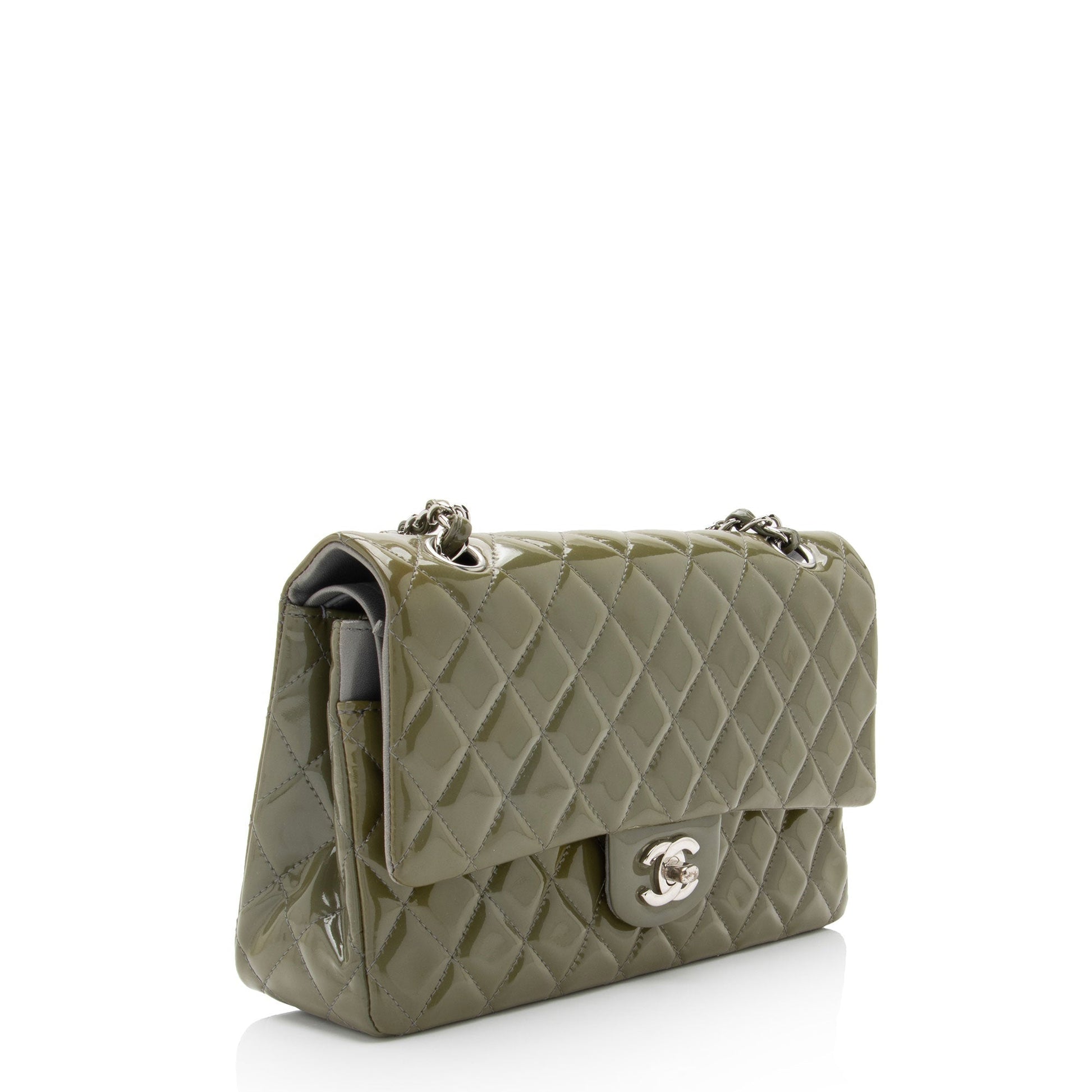 Chanel Patent Classic Double Flap Leather Shoulder Bag
