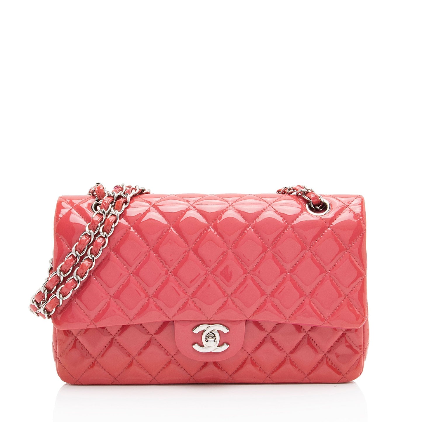 Chanel Patent Classic Double Flap SHF-4dhv1Q Leather Shoulder Bag