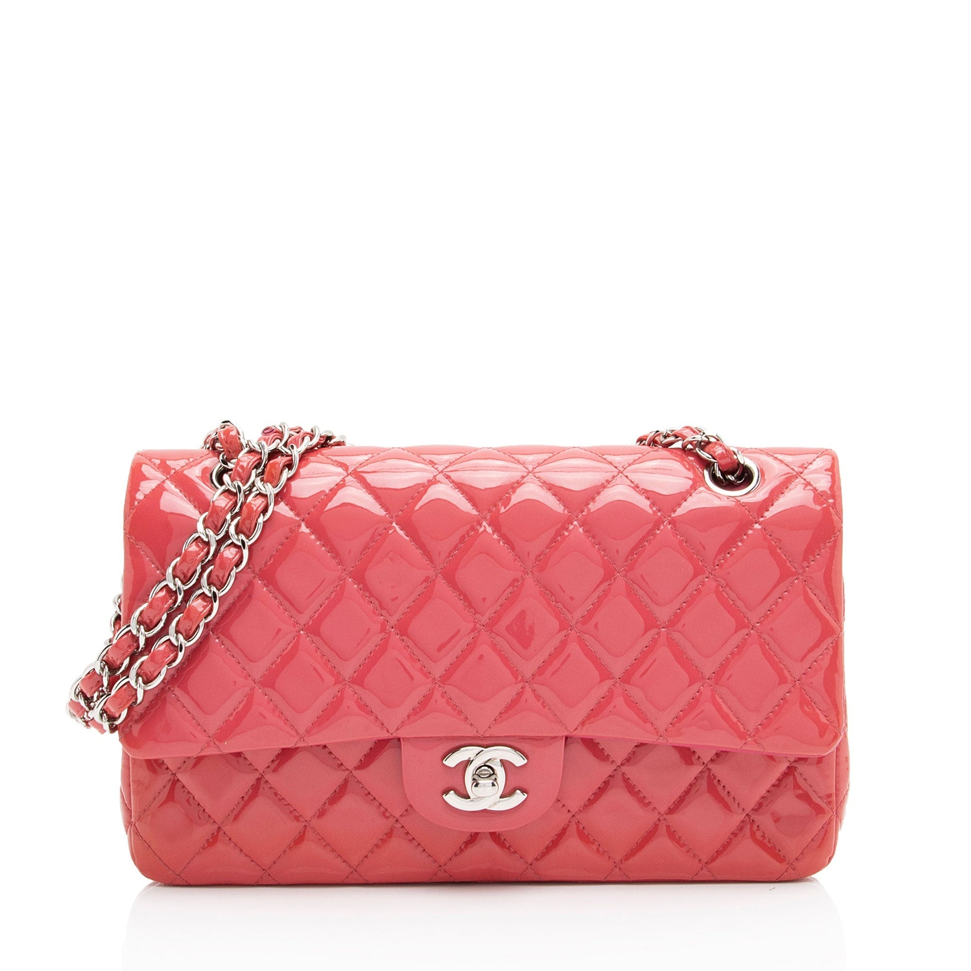 Chanel Patent Classic Double Flap SHF-4dhv1Q Leather Shoulder Bag