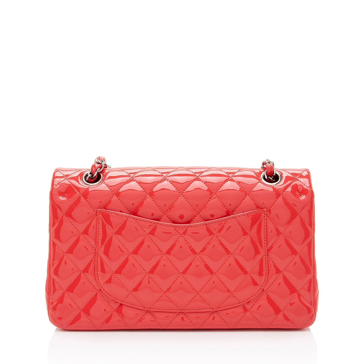 Chanel Patent Leather Classic Medium Double Flap Bag (SHF-96viXO)