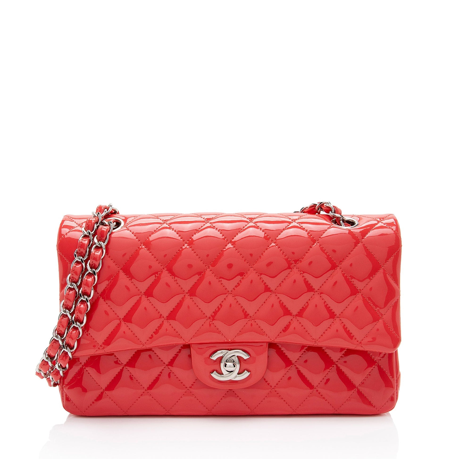 Chanel Patent Classic Double Flap SHF-96viXO Leather Shoulder Bag