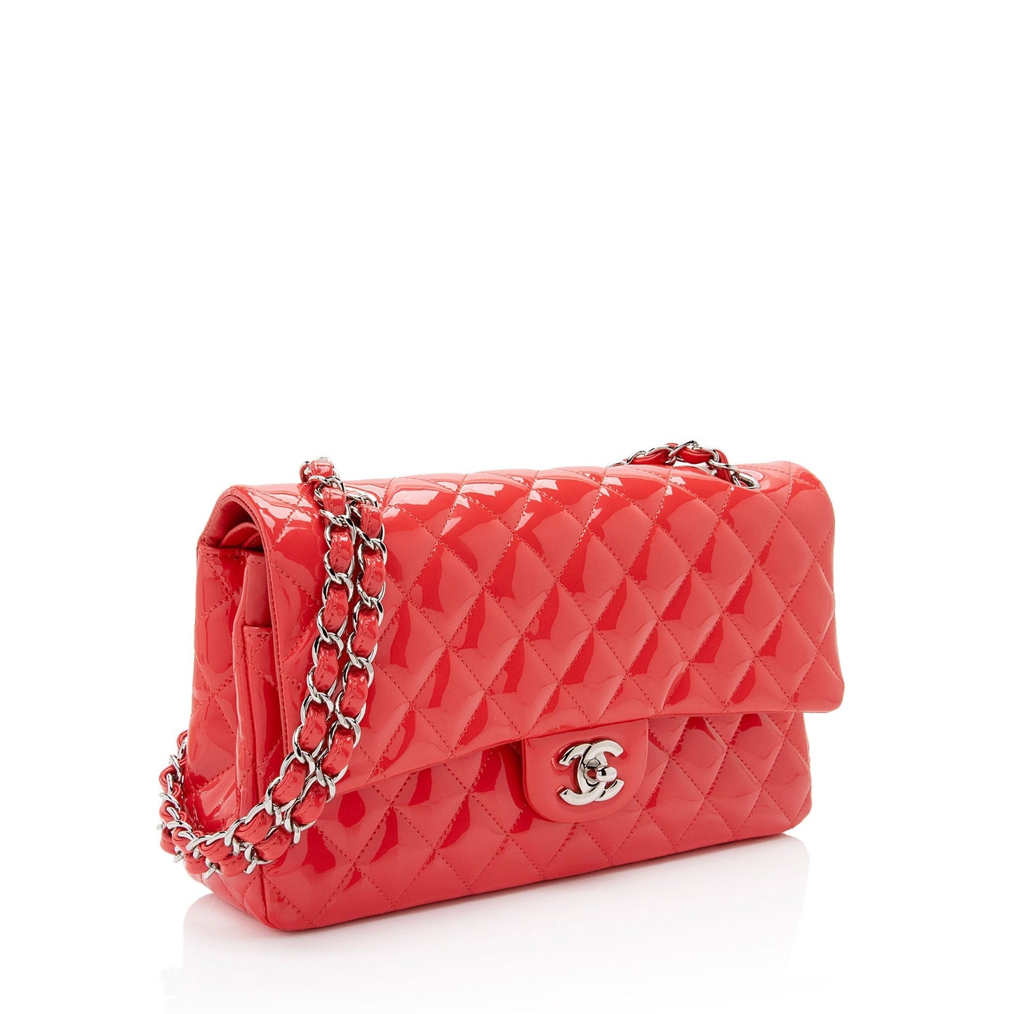 Chanel Patent Classic Double Flap SHF-96viXO Leather Shoulder Bag