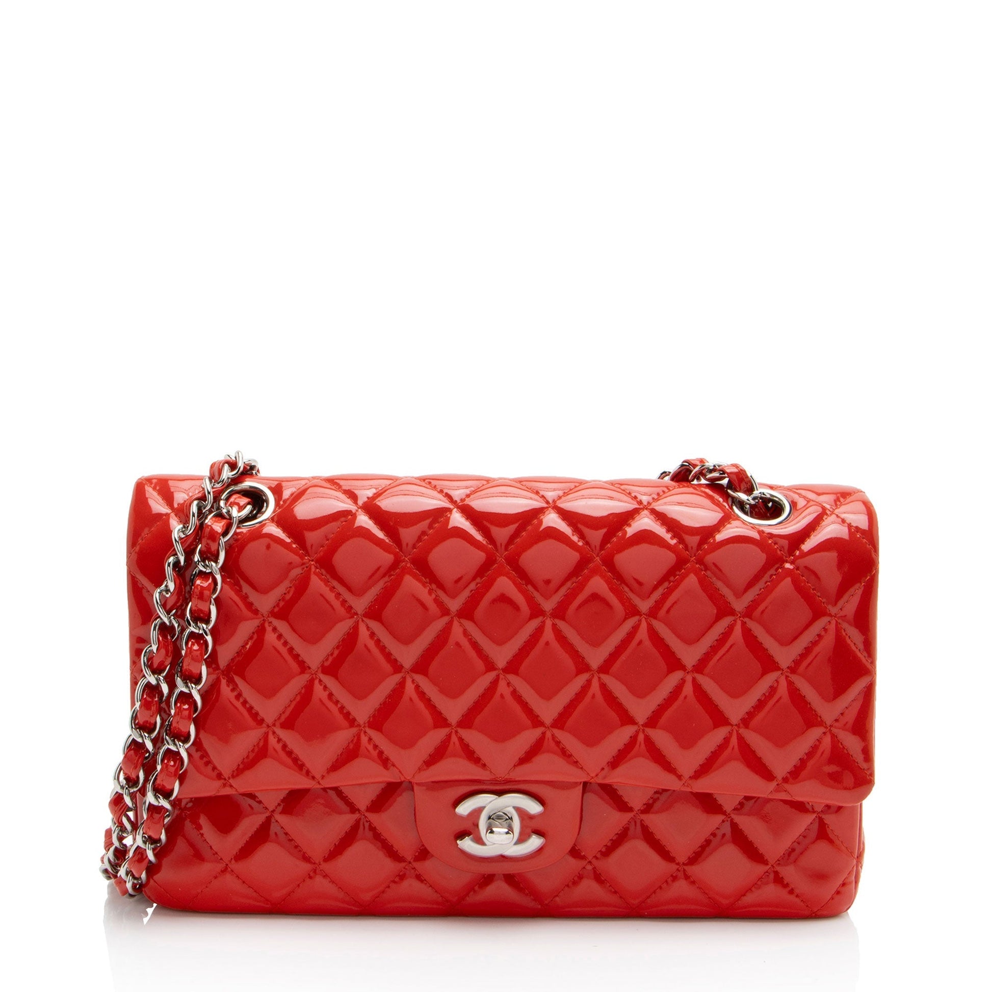 Chanel Patent Classic Double Flap SHF-N0PJ3H Leather Shoulder Bag