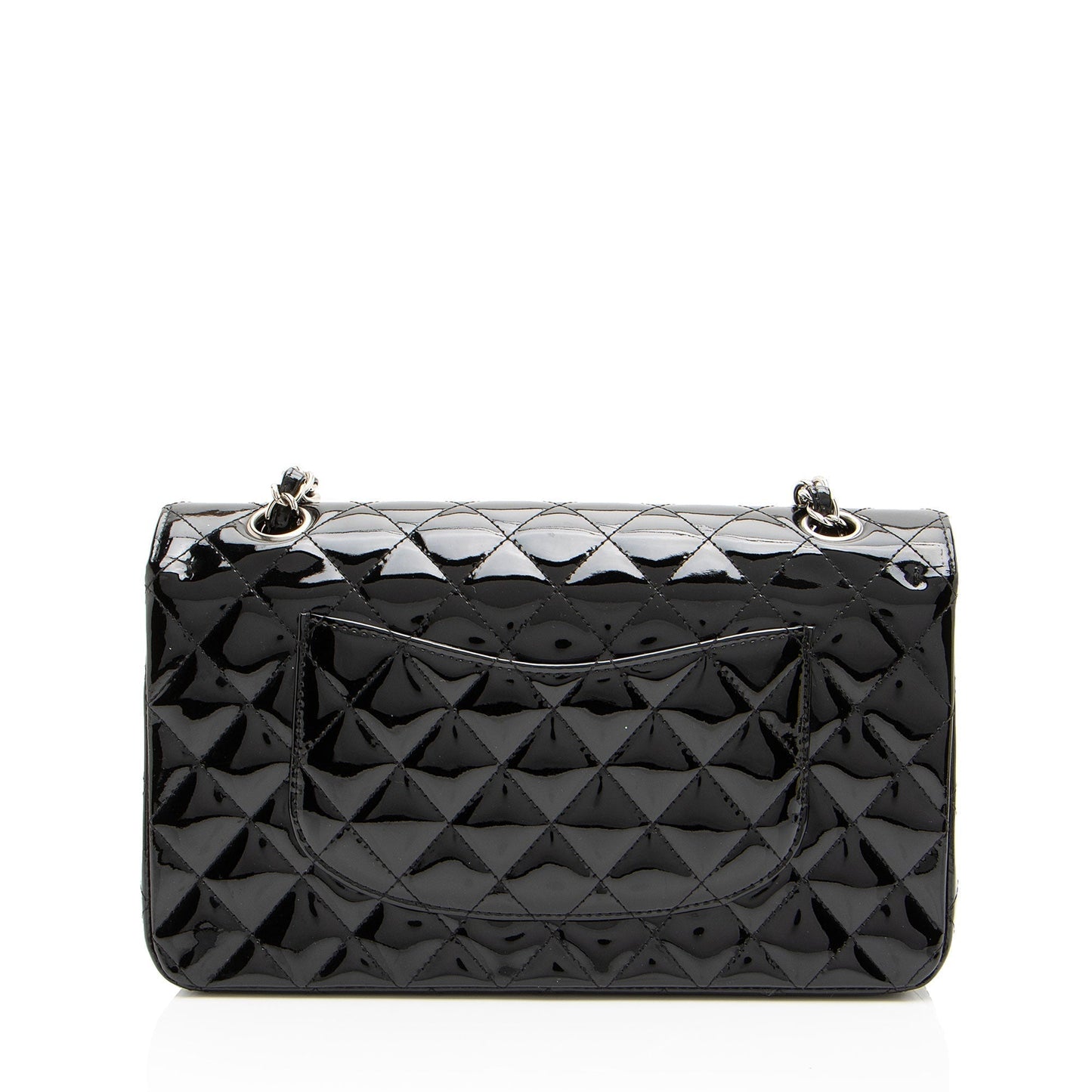 Chanel Patent Leather Classic Medium Double Flap Bag (SHF-XaMpG8)
