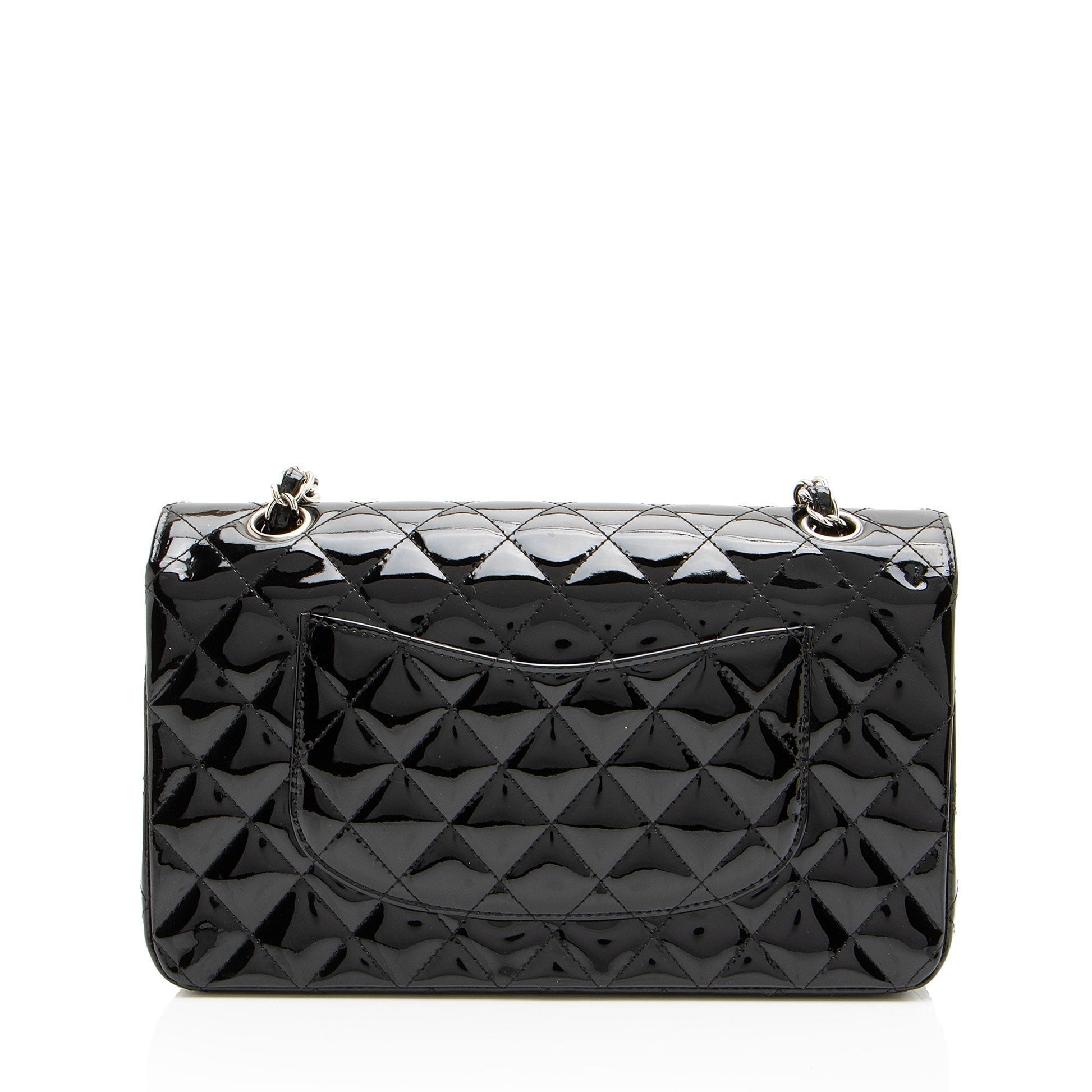 Chanel Patent Leather Classic Medium Double Flap Bag (SHF-XaMpG8)
