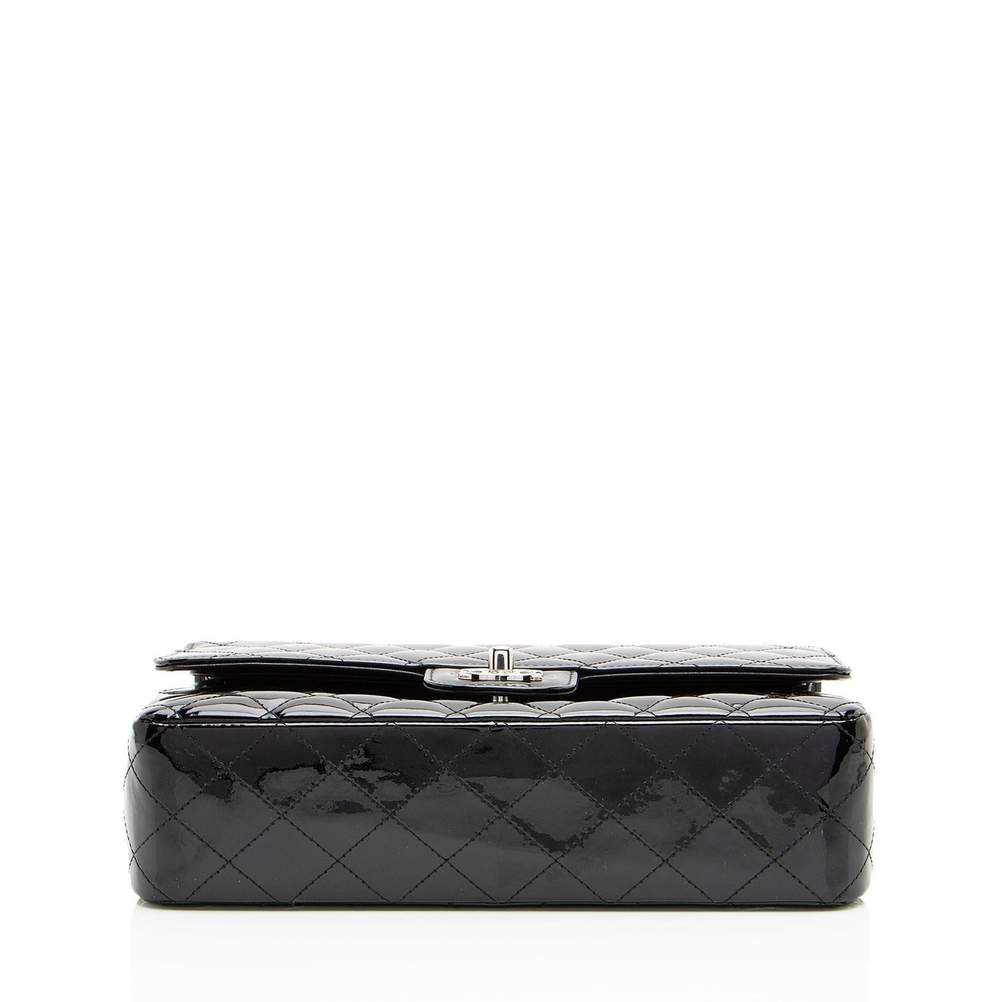 Chanel Patent Leather Classic Medium Double Flap Bag (SHF-XaMpG8)