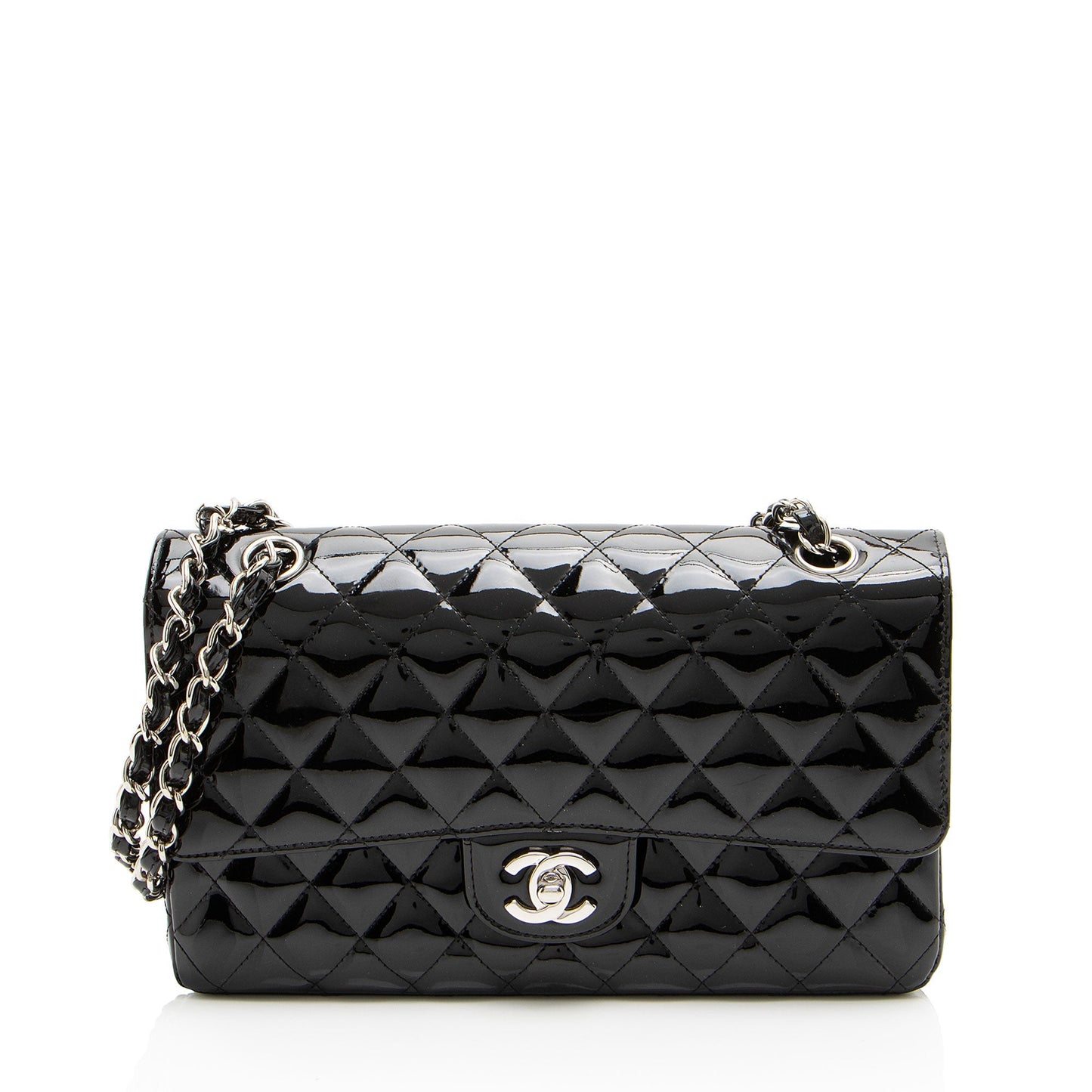 Chanel Patent Classic Double Flap SHF-XaMpG8 Leather Shoulder Bag