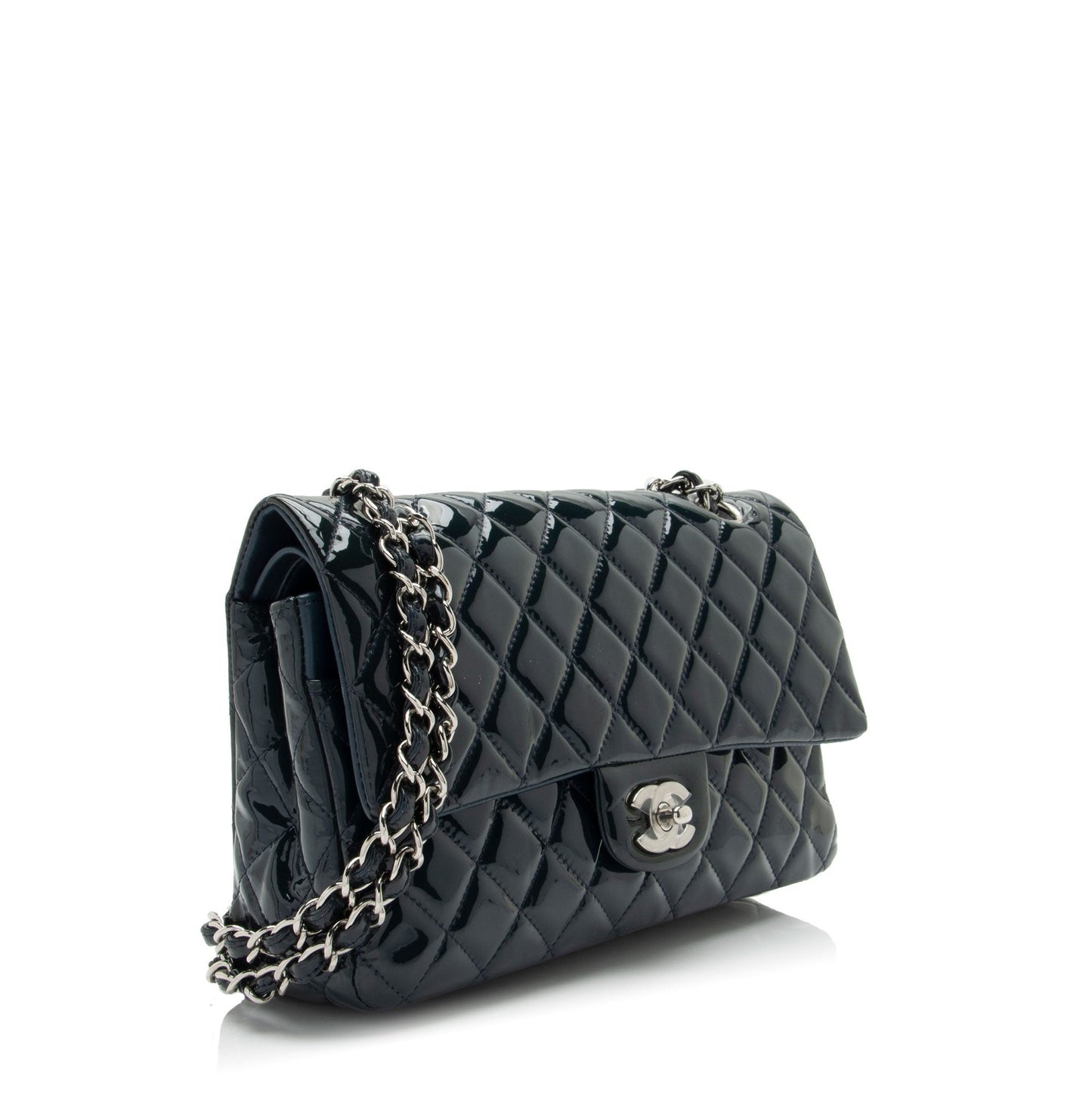 Chanel Patent Classic Double Flap SHF-lLuqxa Leather Shoulder Bag