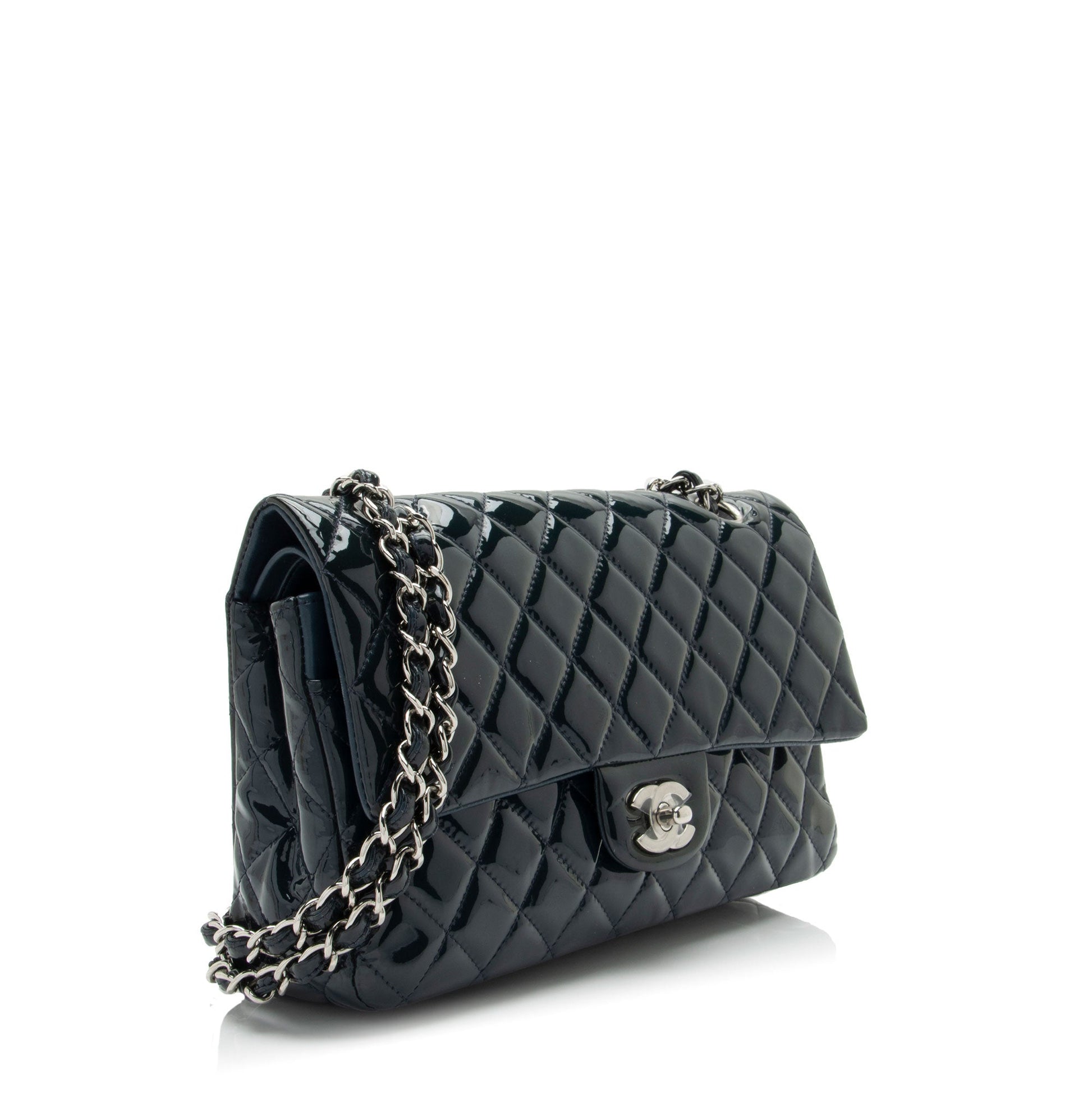Chanel Patent Classic Double Flap SHF-lLuqxa Leather Shoulder Bag