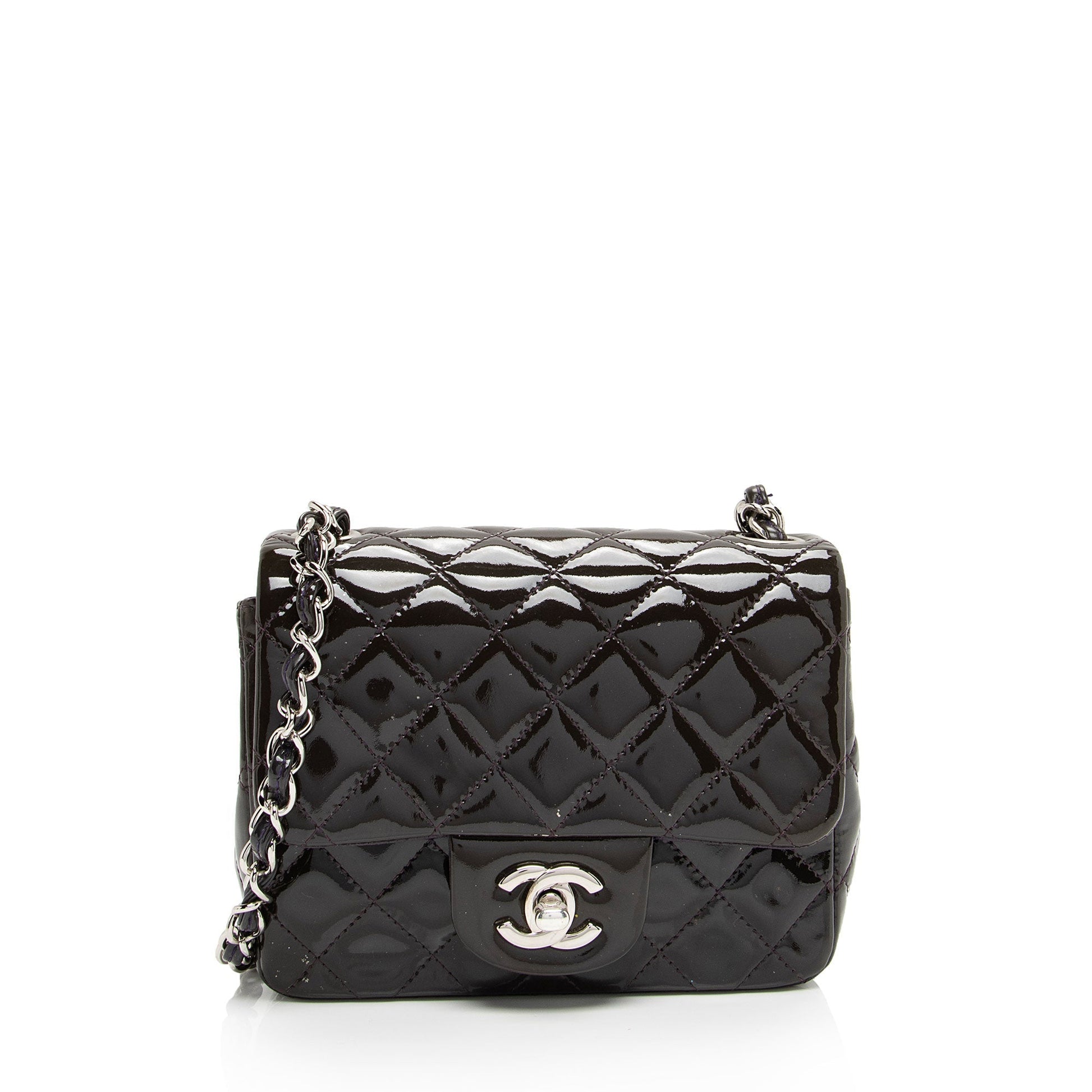 Chanel Patent Classic Square Flap SHF-Ejwny1 Leather Shoulder Bag