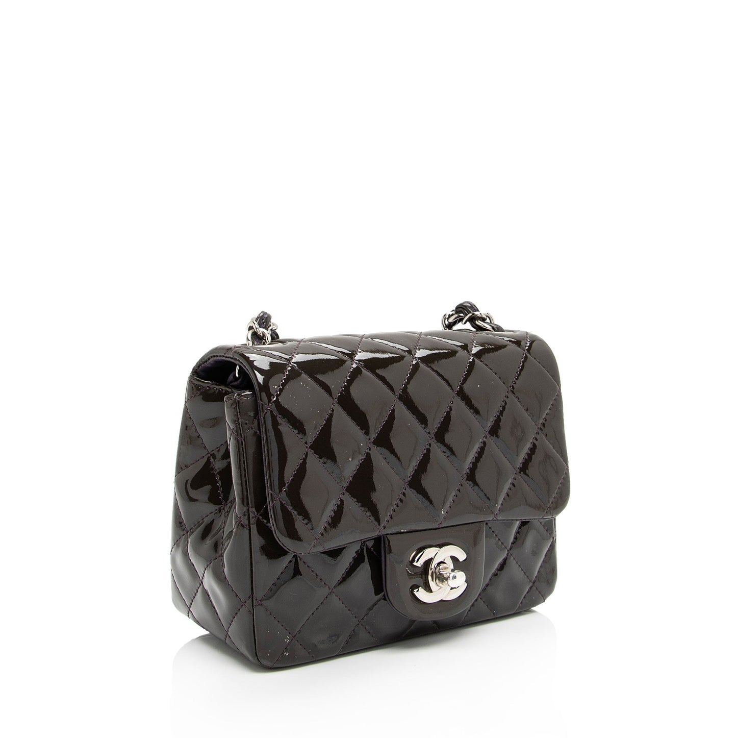 Chanel Patent Classic Square Flap SHF-Ejwny1 Leather Shoulder Bag