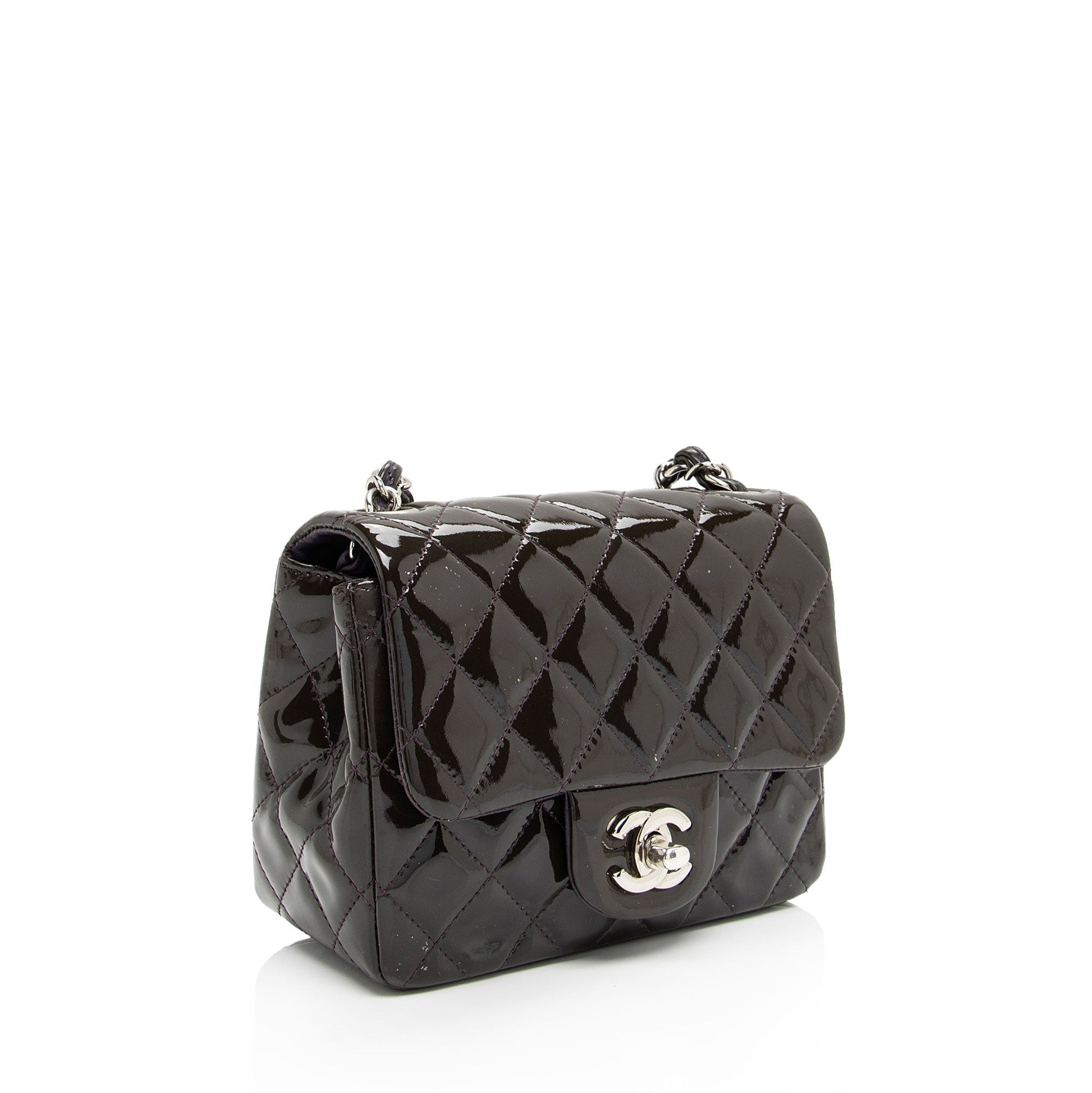 Chanel Patent Classic Square Flap SHF-Ejwny1 Leather Shoulder Bag