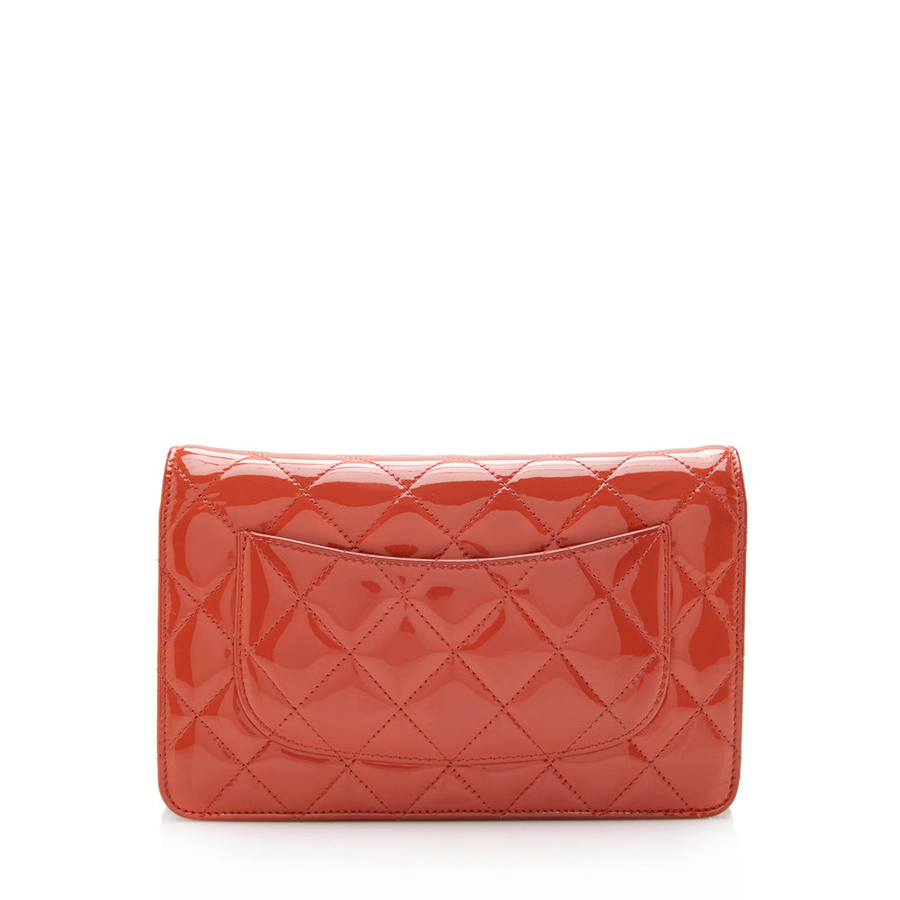 Chanel Patent Classic on SHF Leather Wallet Case Bag Shf