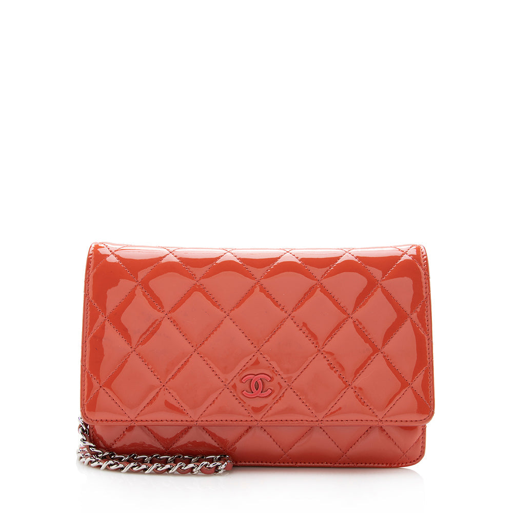 Chanel Patent Classic on SHF Leather Wallet Case Bag Shf