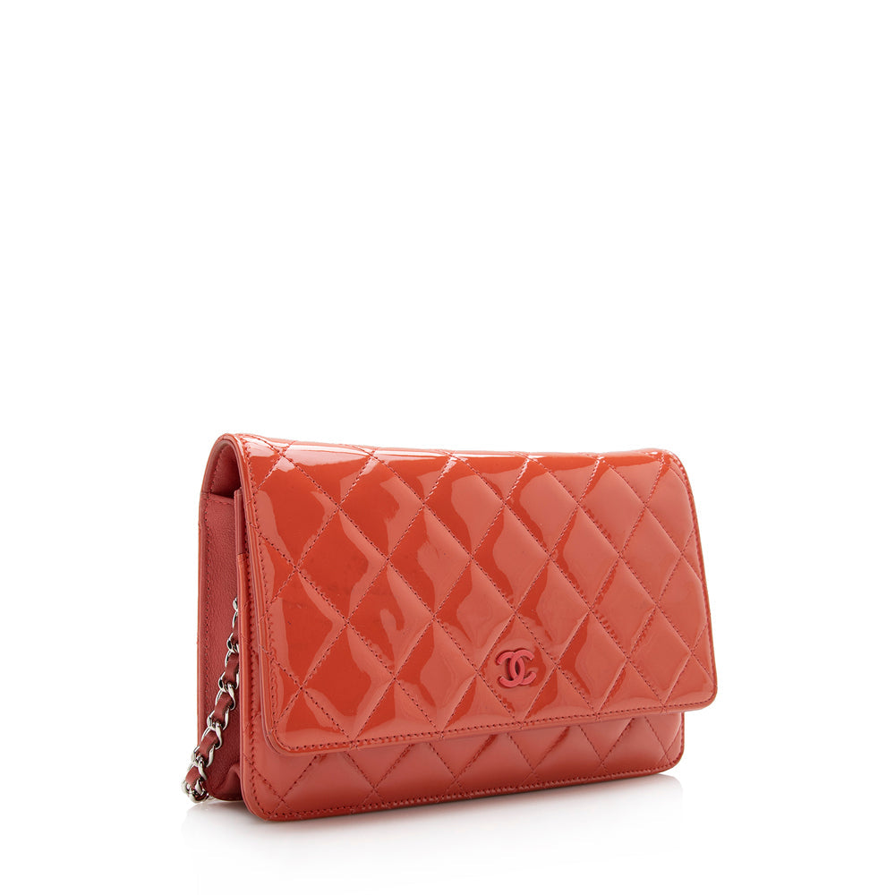 Chanel Patent Classic on SHF Leather Wallet Case Bag Shf