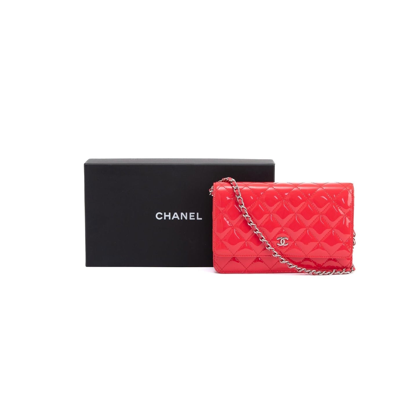 Chanel Patent Classic on Leather Wallet Case Authenticity Card