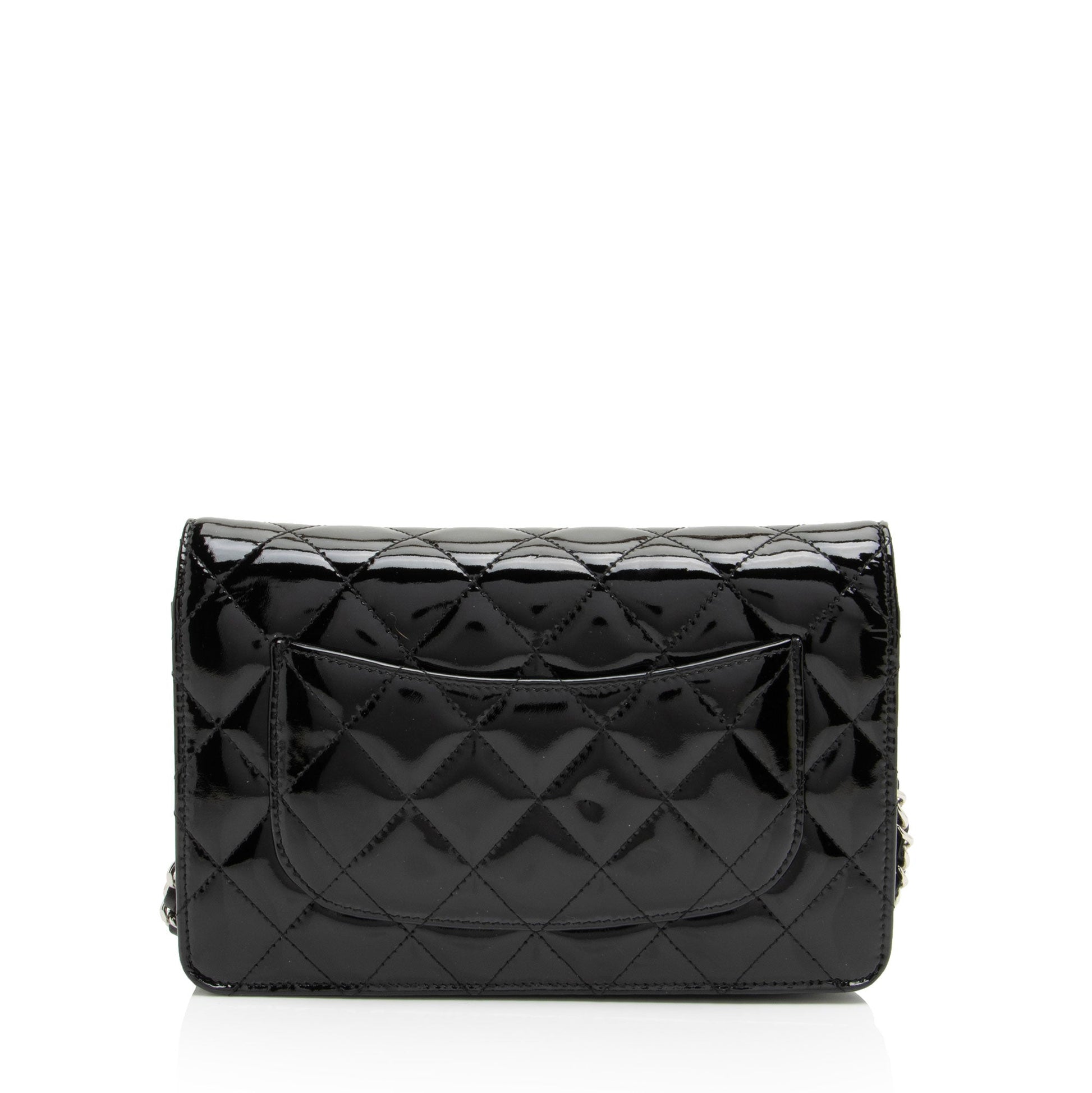 Chanel Patent Classic on Leather Wallet Case Chain 2