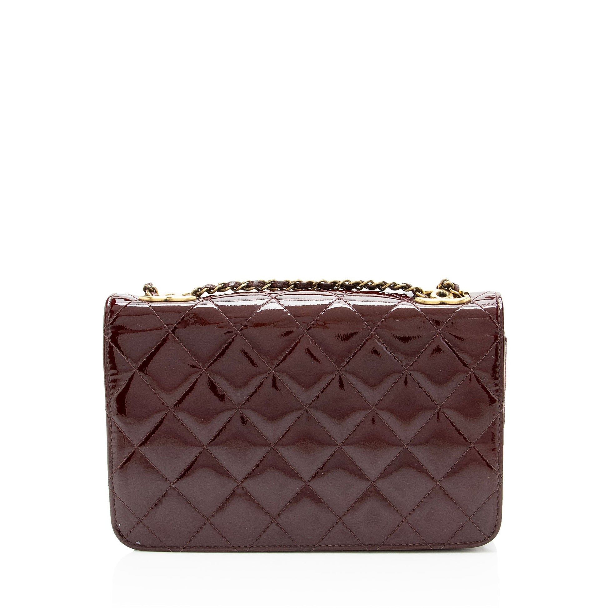 Chanel Patent Eyelet CC on Leather Wallet Case